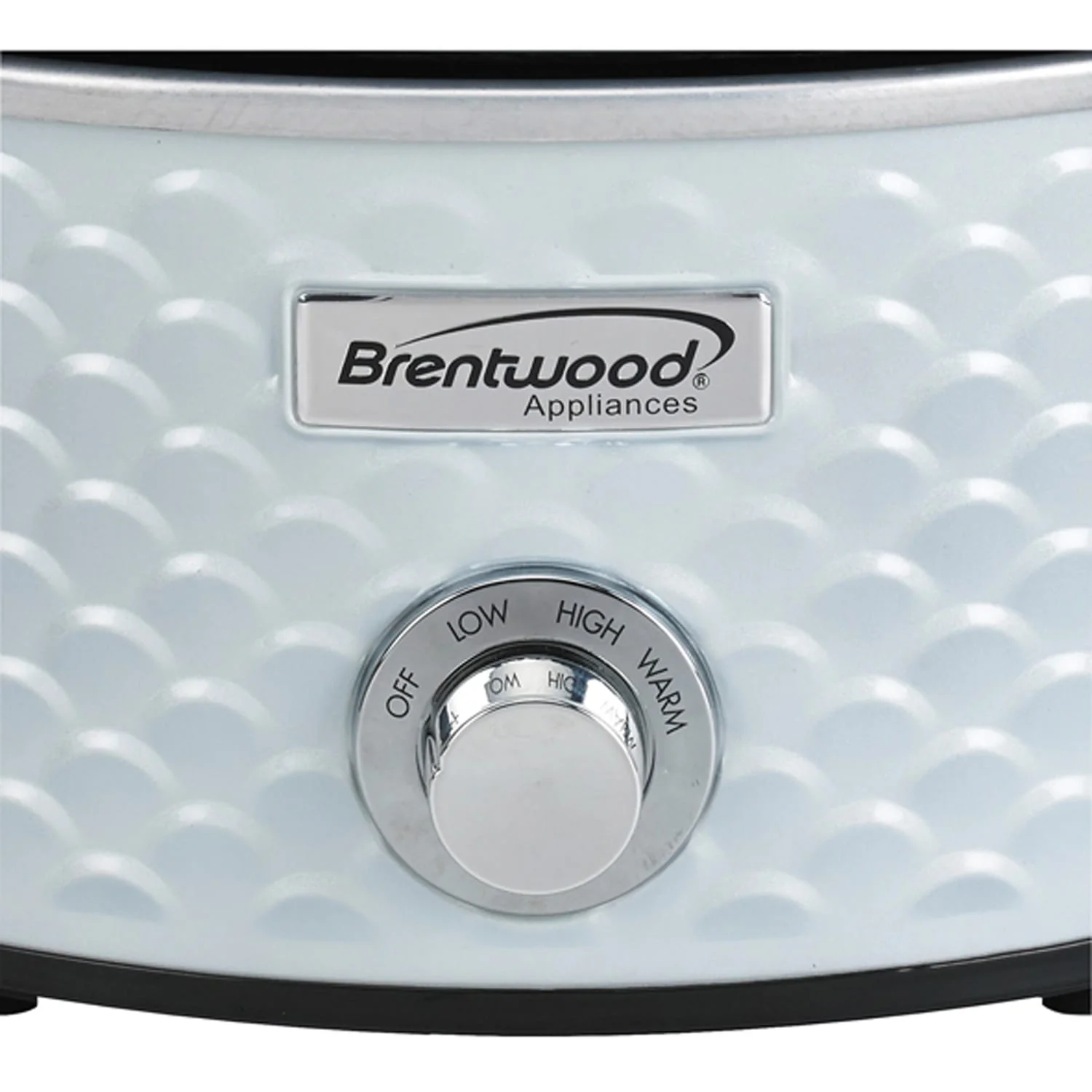 Brentwood 4.5-Quart Scallop Pattern Slow Cooker, White - Image 4