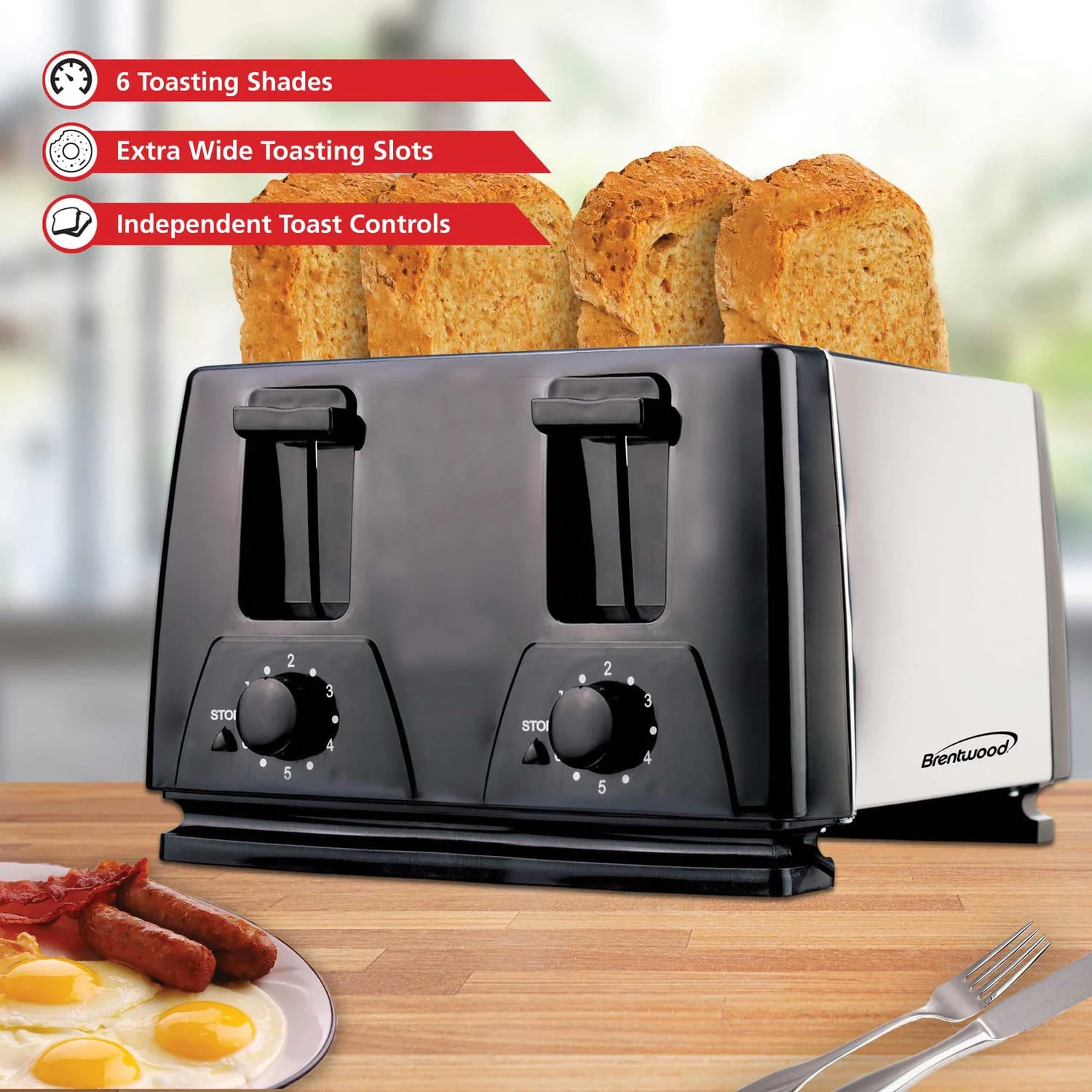 Brentwood 4-Slice Toaster - Image 3