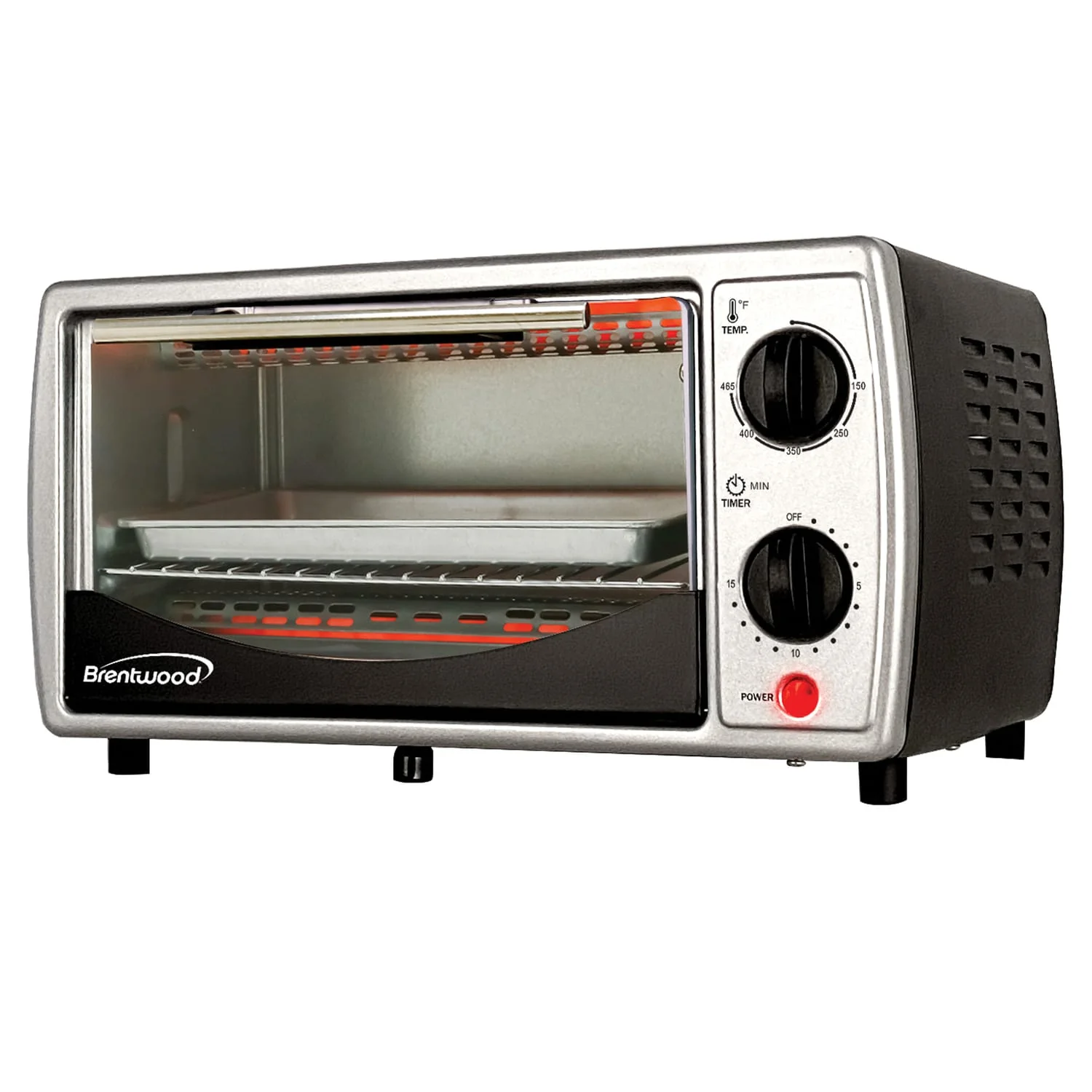 Brentwood 4-Slice Toaster Oven, Black - Image 4
