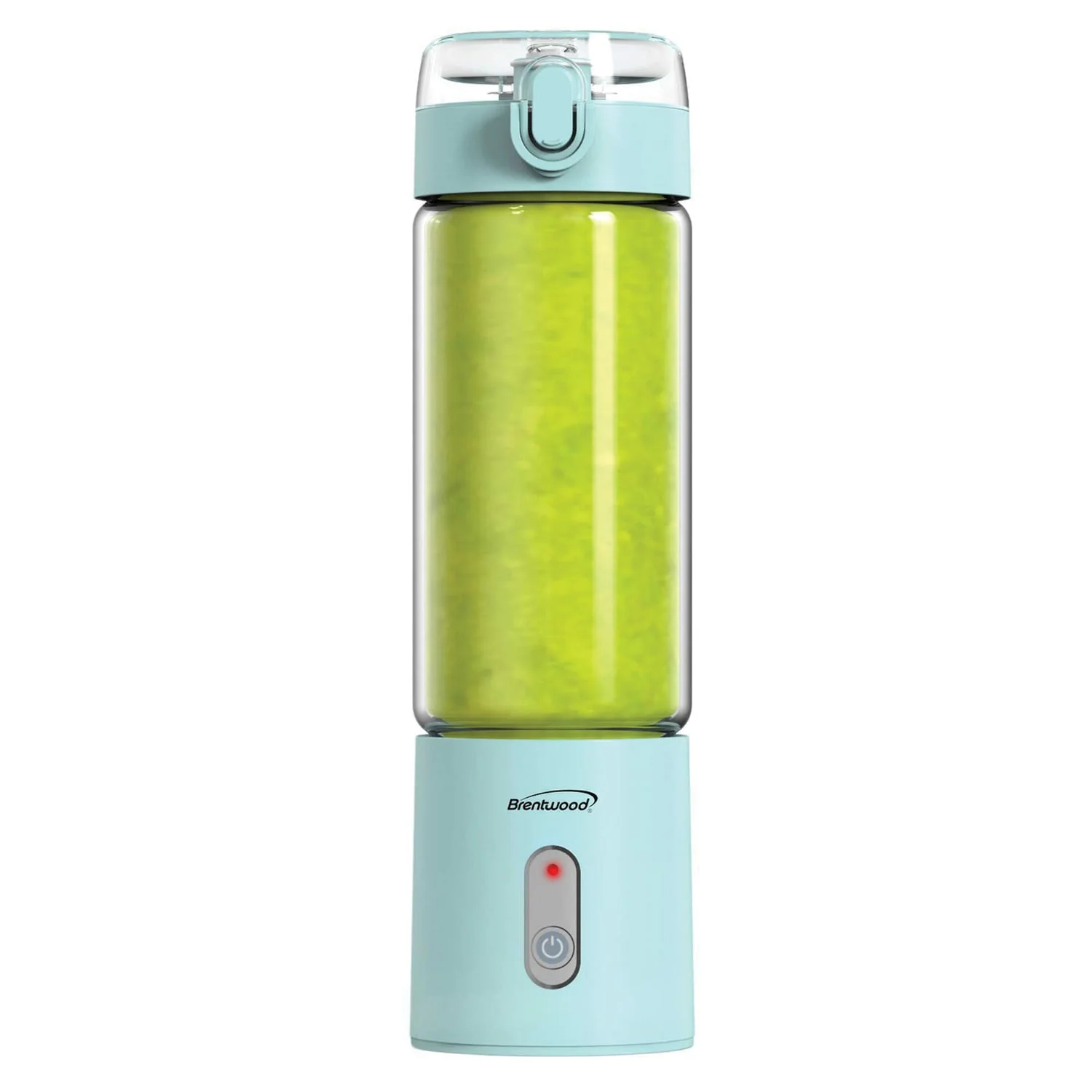 Brentwood 50-Watt 17-Oz. Portable Battery-Operated USB-Chargeable Glass Blender, Blue - Image 3