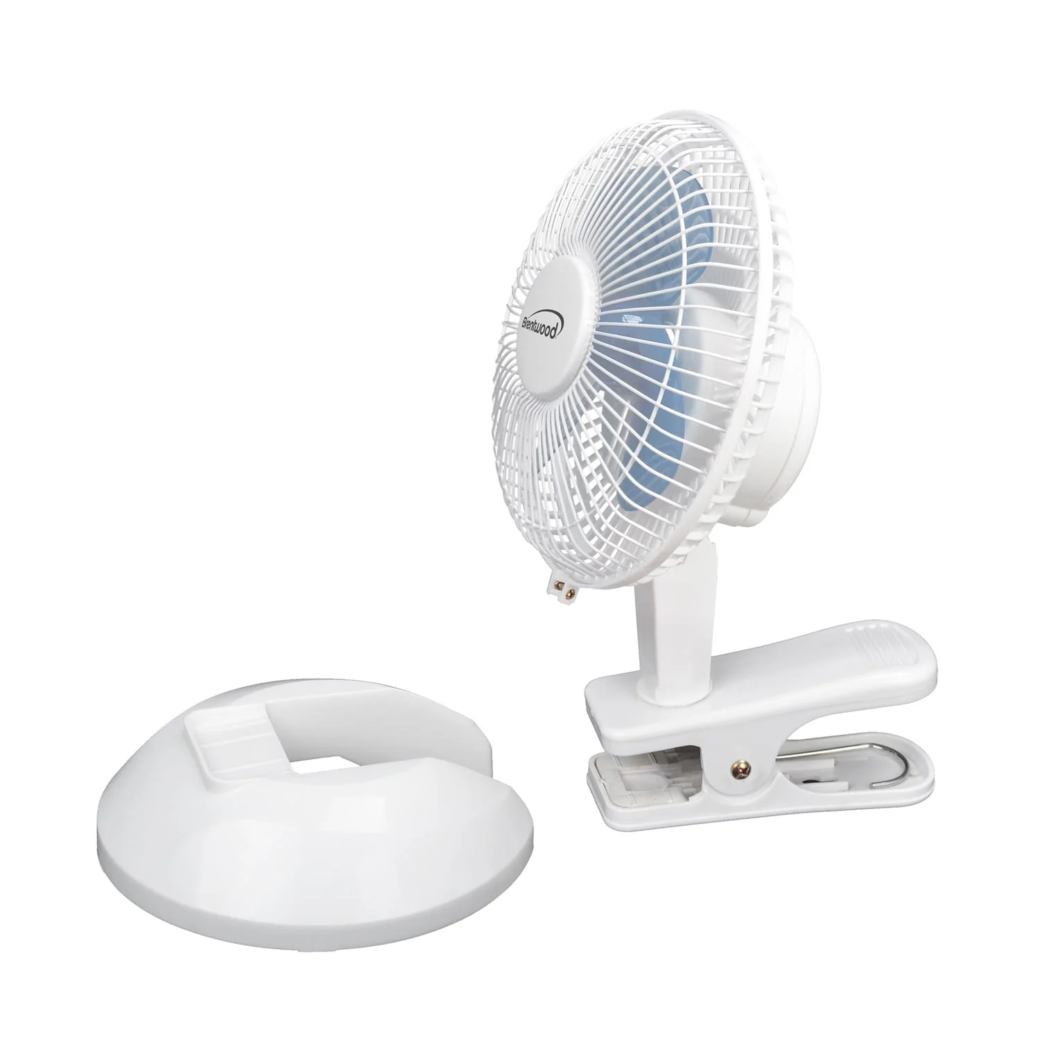 Brentwood 6-In. 2-Speed Convertible Clip-on Desk Fan - Image 3