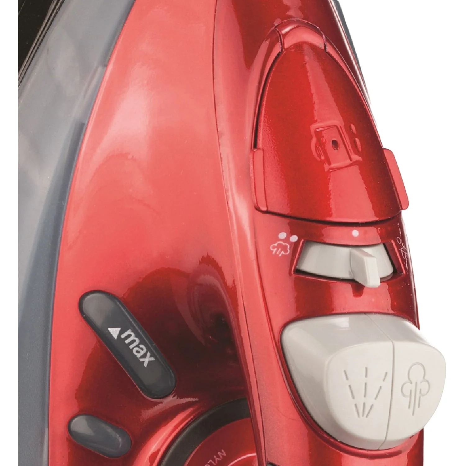Brentwood Full-Size Nonstick Steam Iron, Red - Image 3