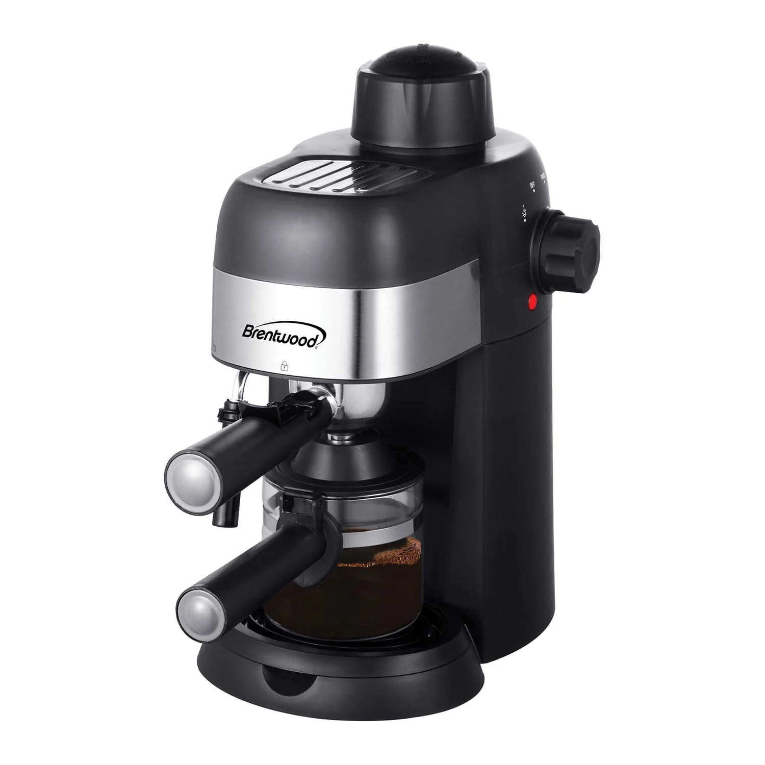 Brentwood GA-134BK 4-Cup Stainless Steel Espresso and Cappuccino Maker Machine - Image 4