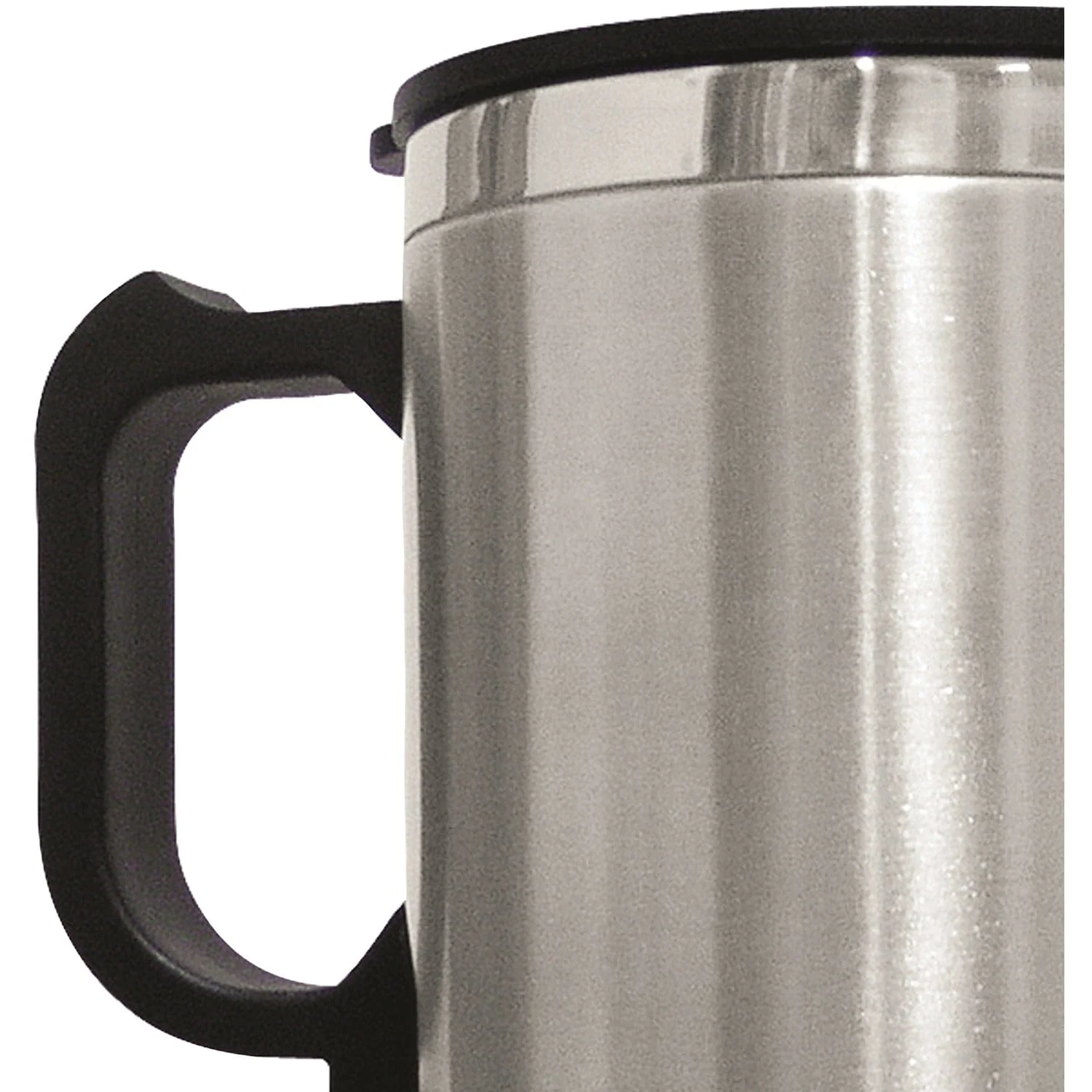 Brentwood Geojug 16-Oz. Stainless Steel 12-Volt Heated Travel Mug, Silver - Image 4