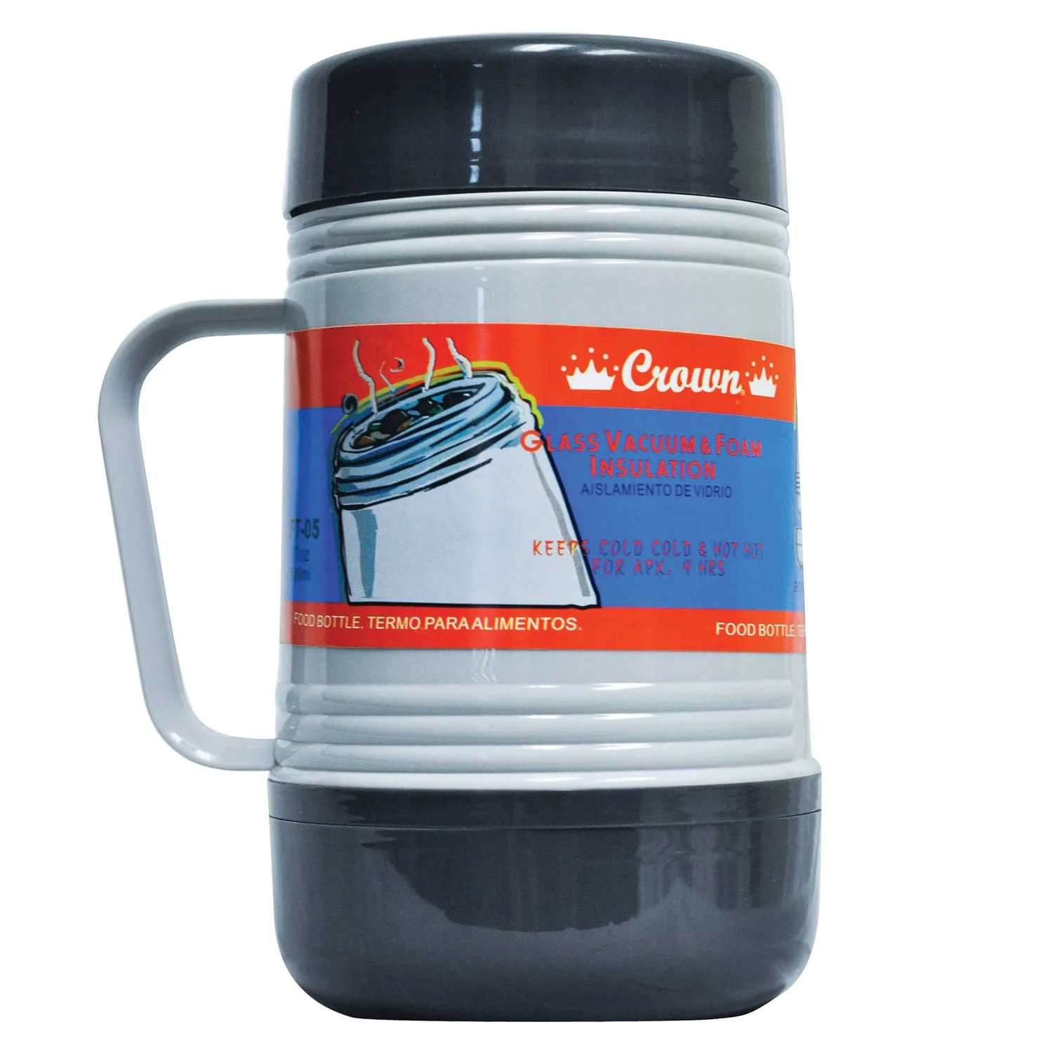 Brentwood Glass and Foam 17-Oz. Vacuum-Insulated Food Jar