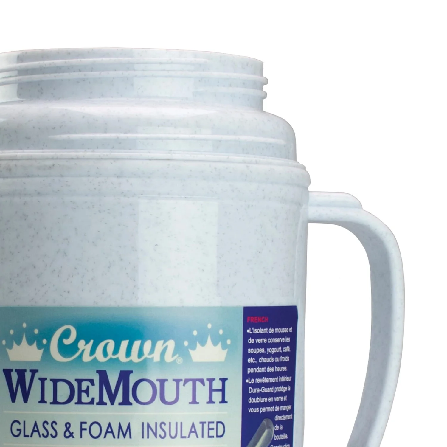 Brentwood Glass and Foam Vacuum-Insulated 40-oz. Wide-Mouth Food Bottle with Screw-on Bowl - Image 5