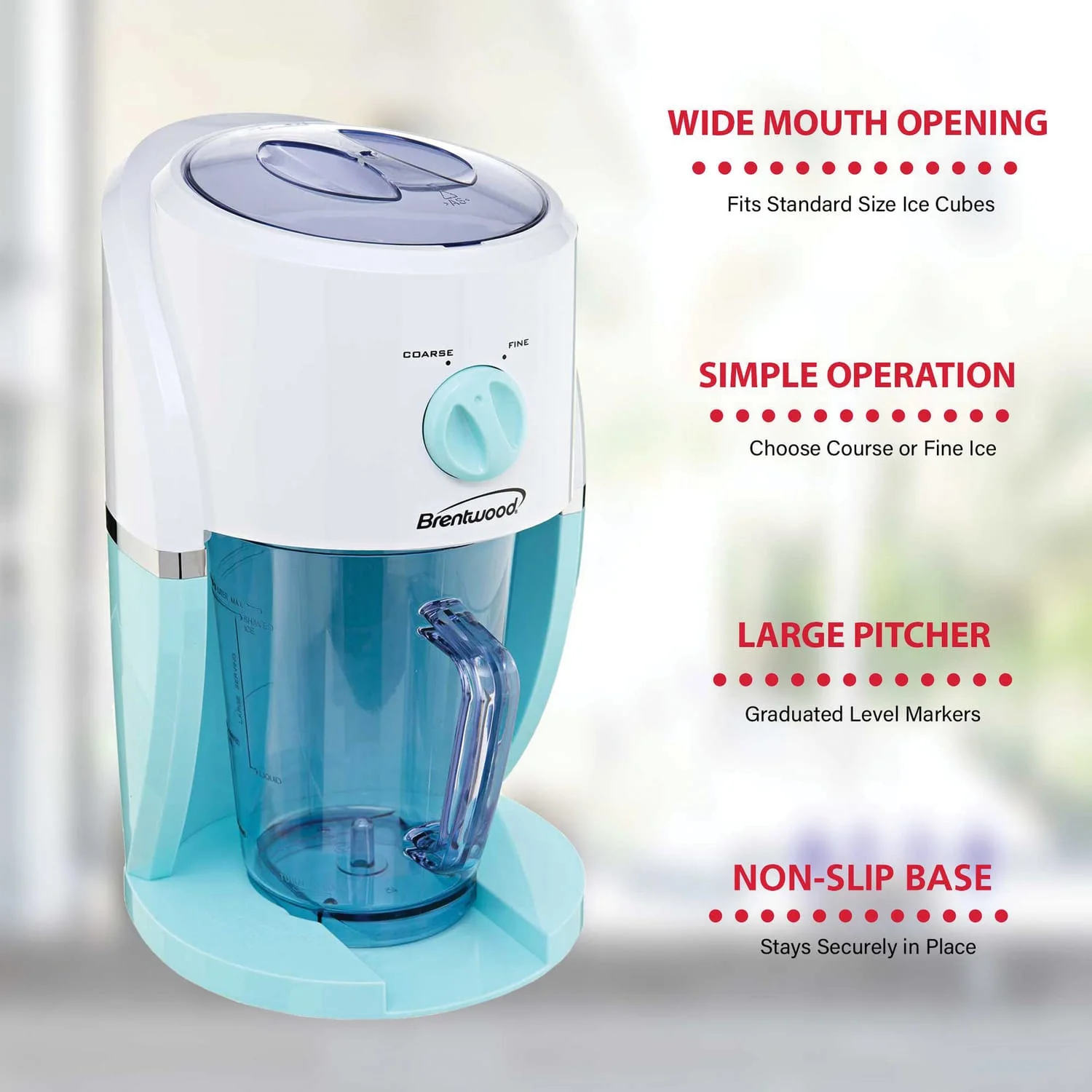 Brentwood Just For Fun TS-1425 35-Oz. Margarita and Frozen Drink Maker, Blue - Image 2