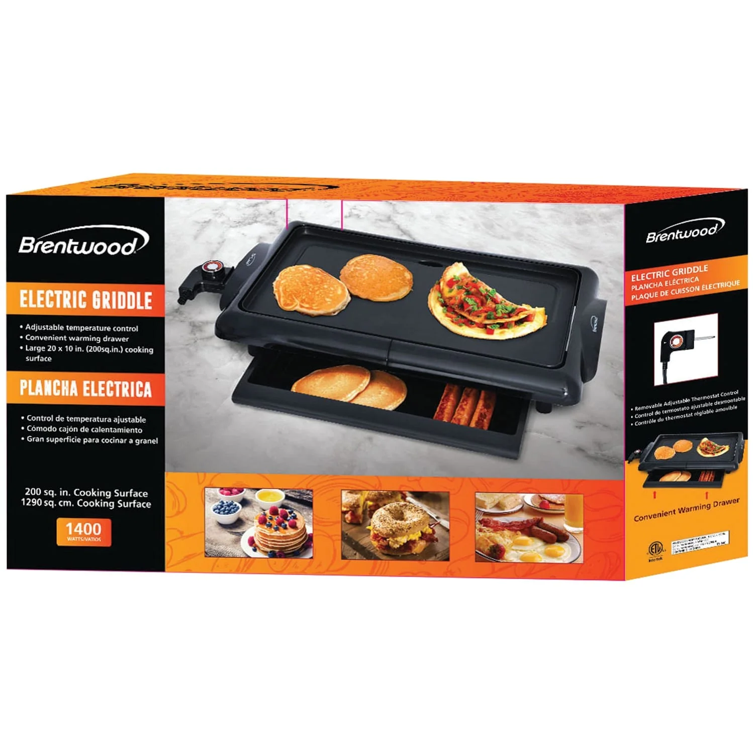 Brentwood Nonstick Electric Griddle - Image 2