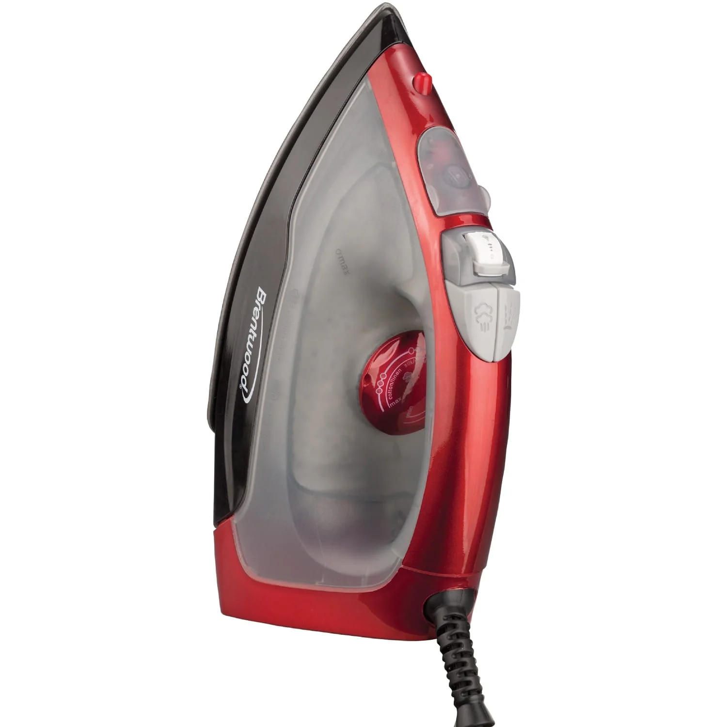 Brentwood Nonstick Steam Iron, Red