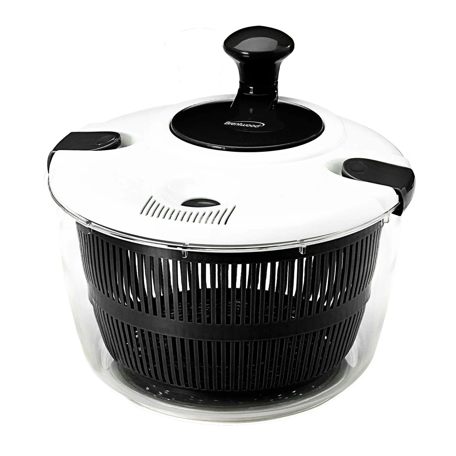 Brentwood Salad Spinner with 5-Qt. Serving Bowl, Black