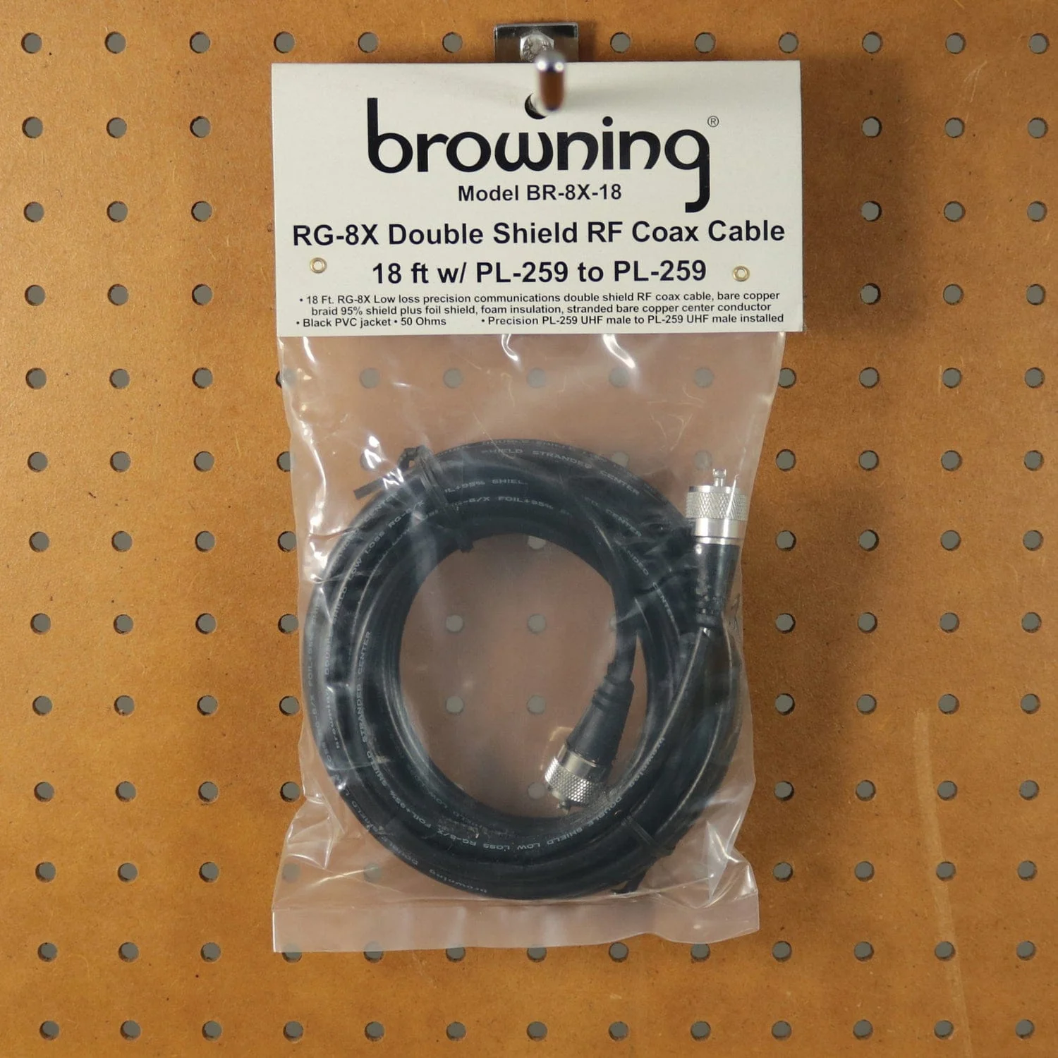 Browning 18-Ft. Heavy-Duty CB Antenna Coaxial Cable Assembly with Preinstalled UHF PL-259, BR-8X-18 - Image 3