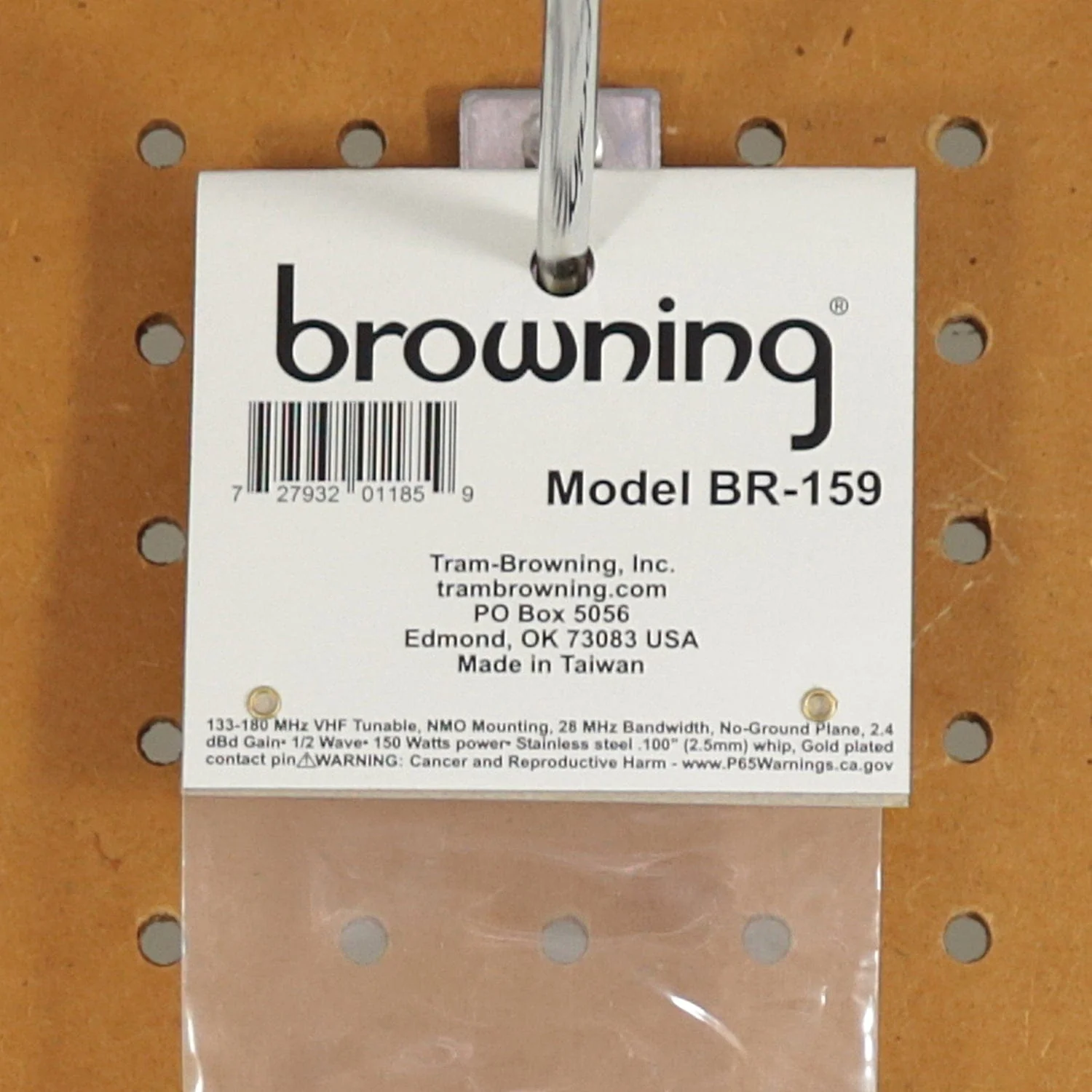 Browning 200-Watt 133 MHz to 180 MHz 2.4-dBd-Gain No Ground Plane VHF Antenna with NMO Mounting, BR-159 - Image 5