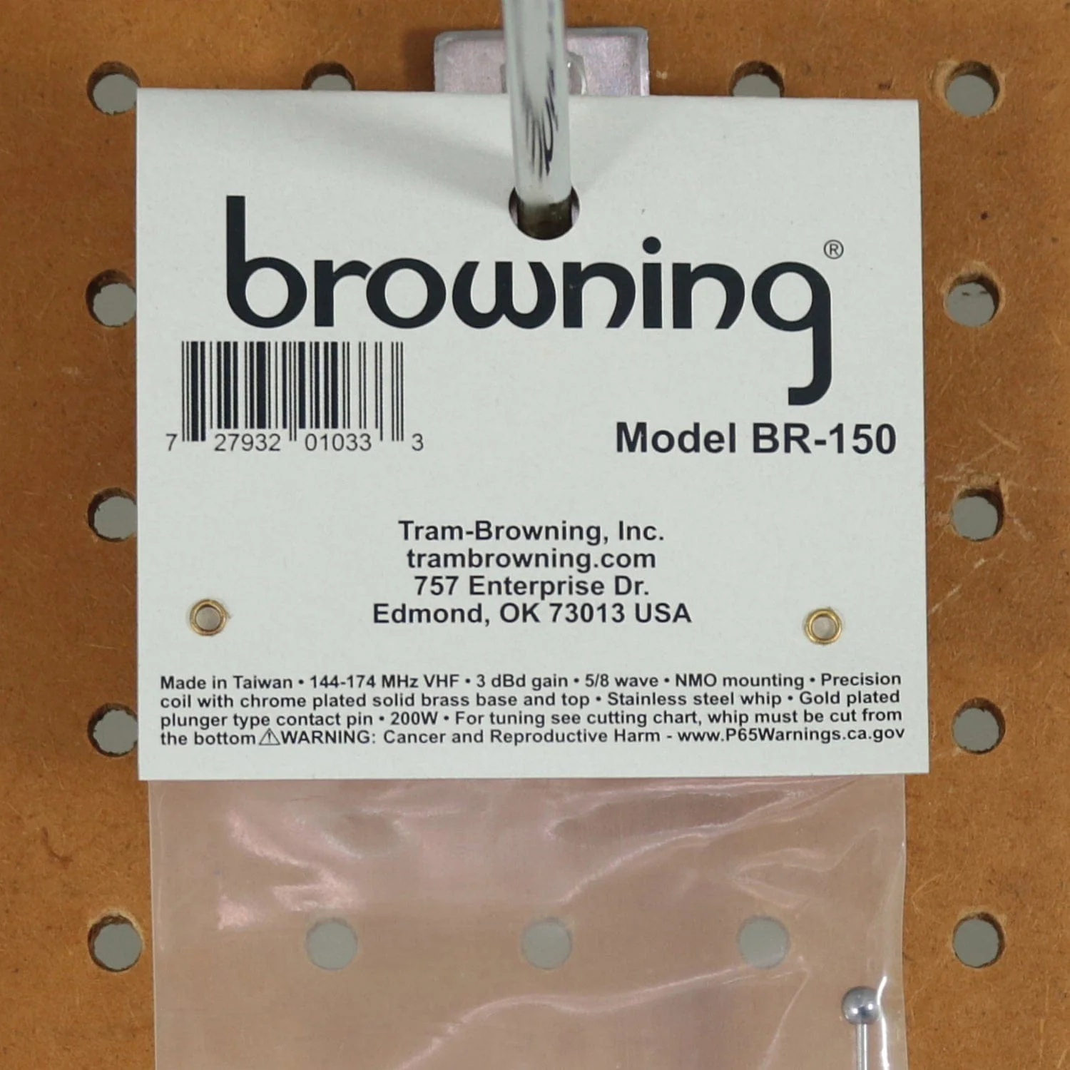 Browning 200-Watt 144 MHz to 174 MHz 3-dBd-Gain VHF Antenna with NMO Mounting, BR-150 - Image 2