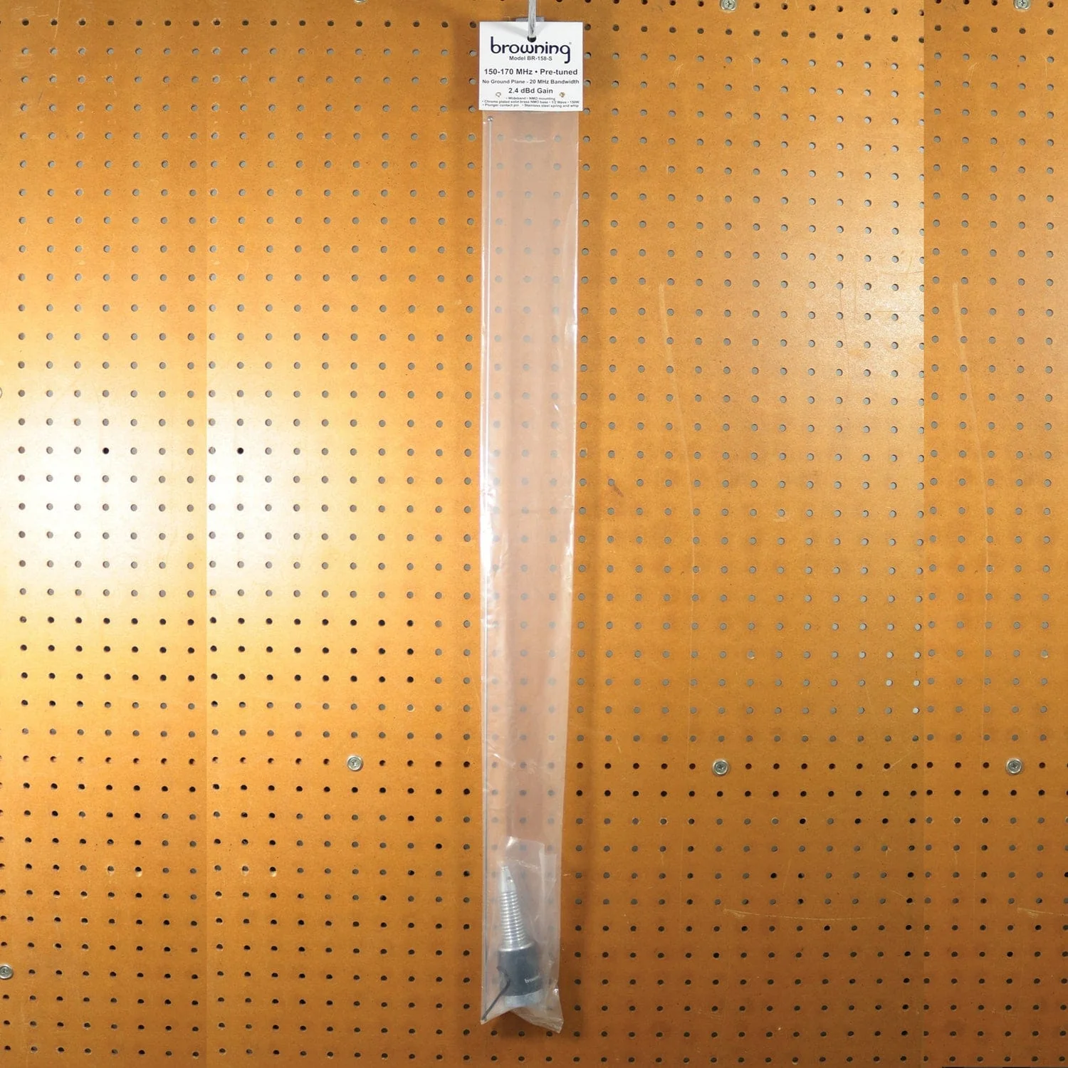 Browning 200-Watt Pretuned Wide-Band 144 MHz to 174 MHz 2.4-dBd-Gain VHF Silver Antenna with Spring and NMO Mounting, BR-158-S - Image 5
