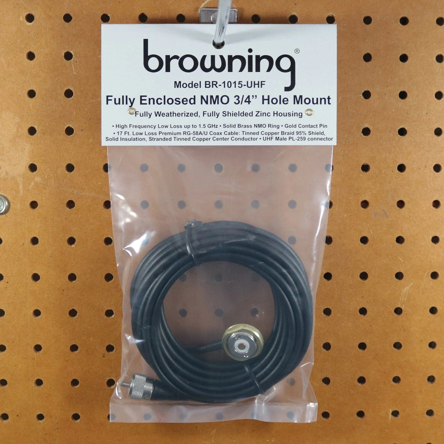 Browning 3/4-Inch Fully Enclosed NMO Hole Mount with Preinstalled UHF Male PL-259 Connector - Image 3