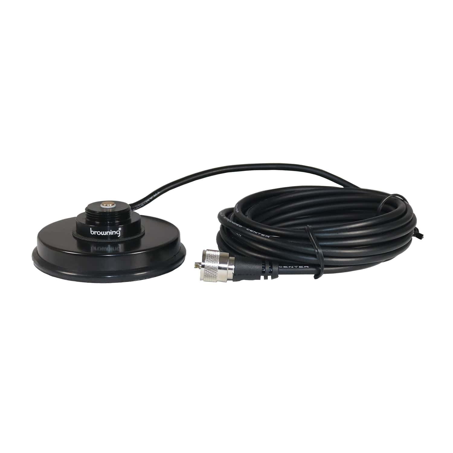 Browning 3-5/8-In. NMO Magnet Mount with Rubber Boot and Preinstalled UHF PL-259 Connector, Black