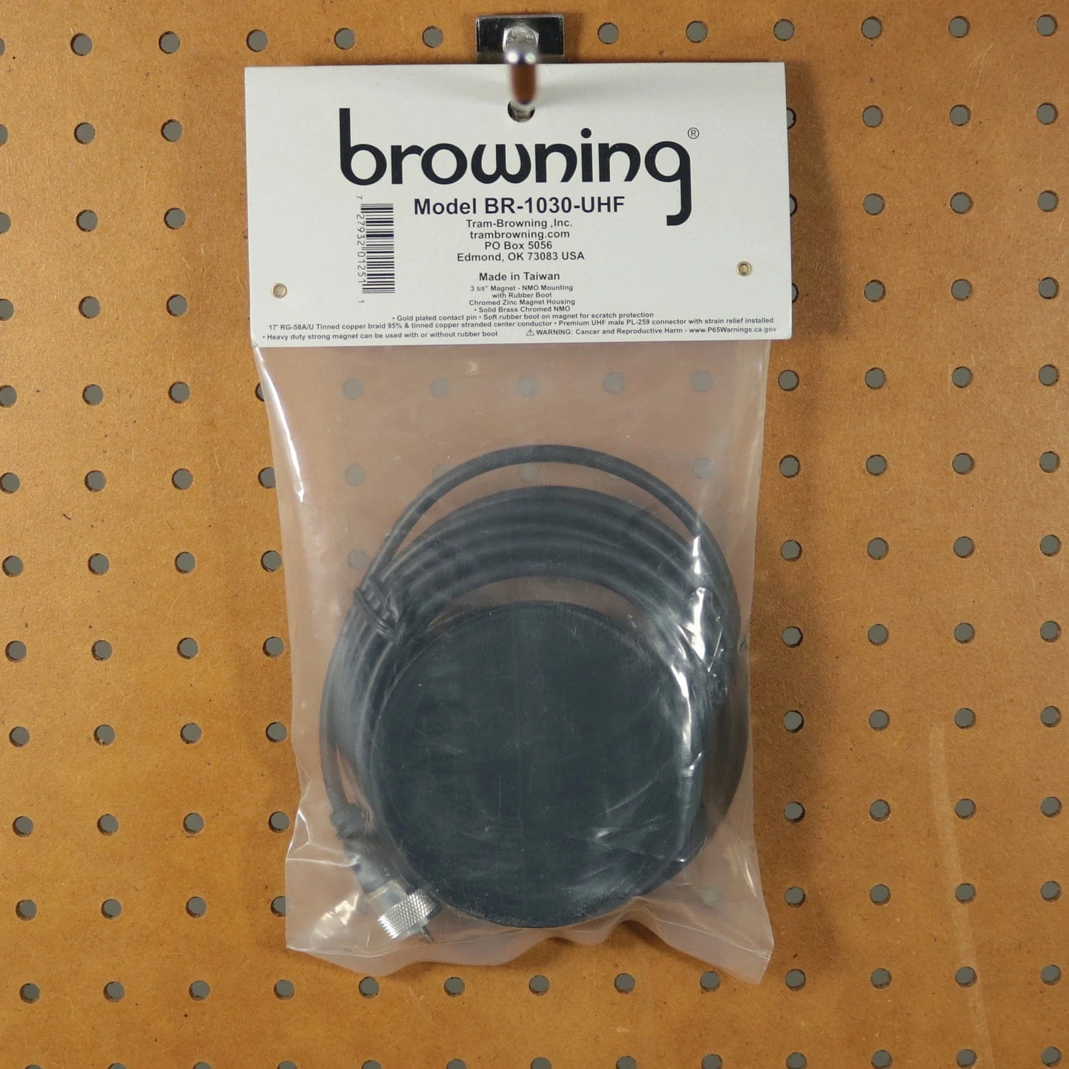 Browning 3-5/8-In. NMO Magnet Mount with Rubber Boot and Preinstalled UHF PL-259 Connector, Chrome - Image 2