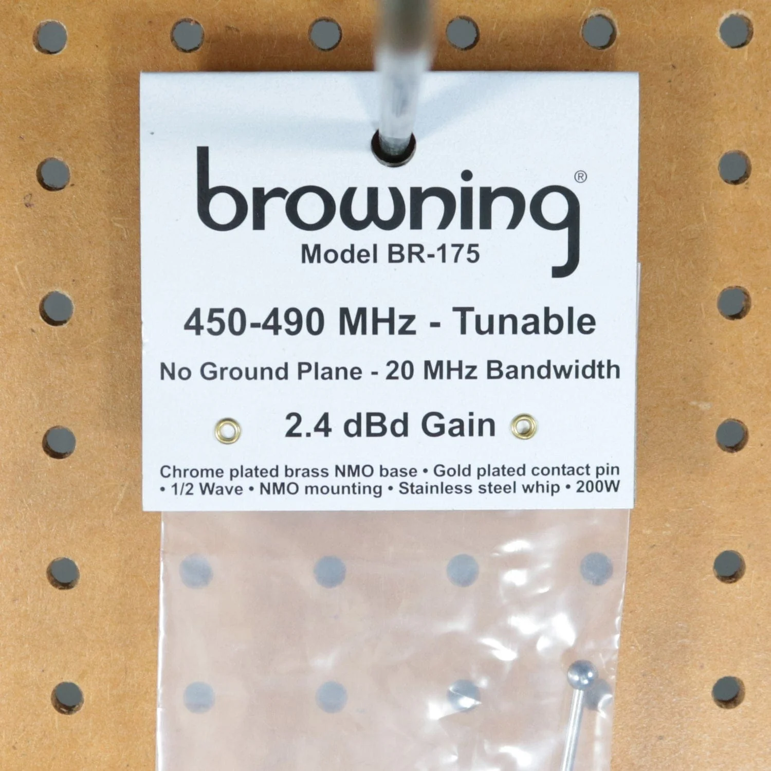 Browning 450 MHz to 490 MHz No Ground Plane UHF 2.4-dBd Gain 13-In. Tall Tunable NMO Antenna, 20-MHz Bandwidth, BR-175 - Image 5
