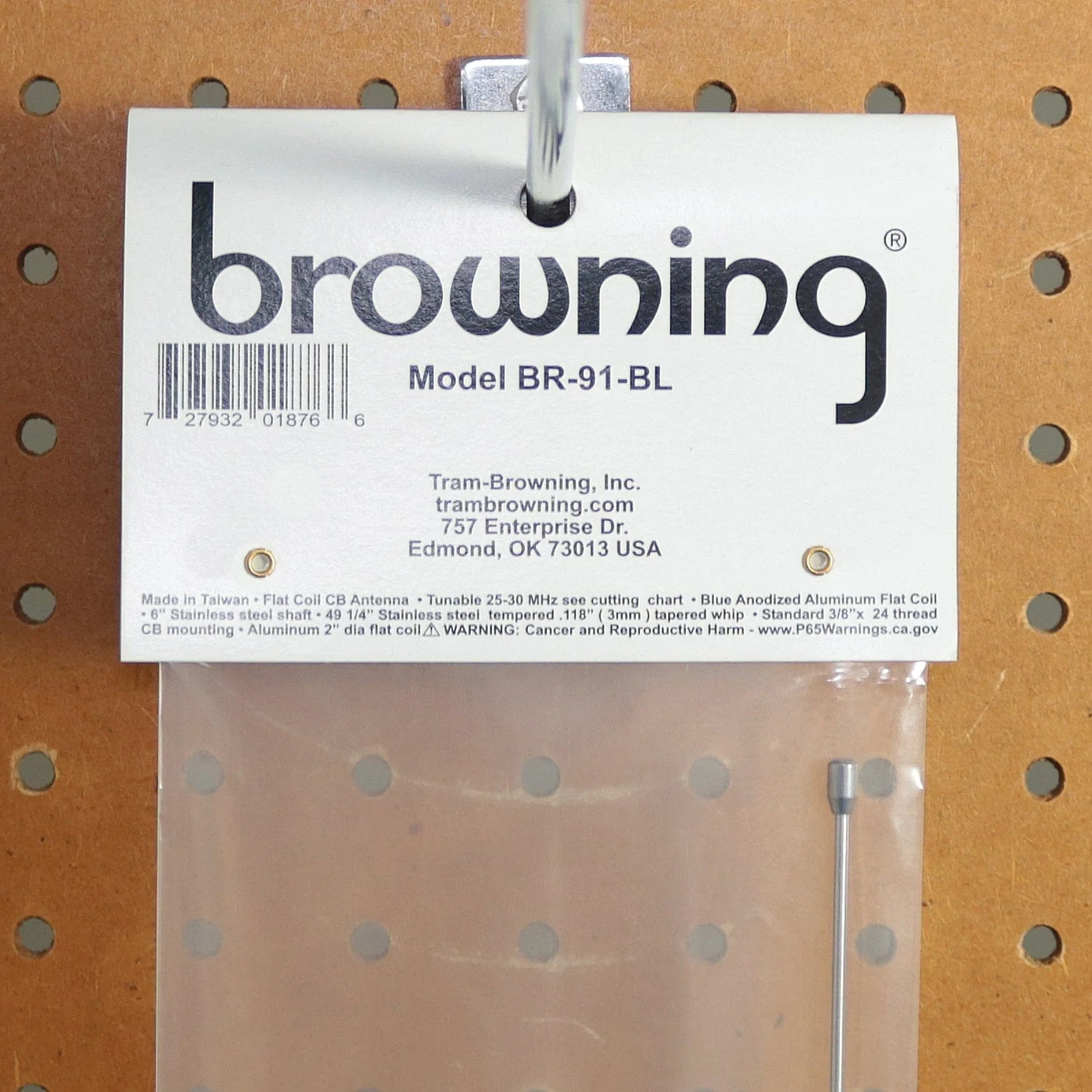 Browning 63-In. 15000-Watt Flat-Coil CB Antenna with 6-In. Shaft, BR-91, Blue - Image 5