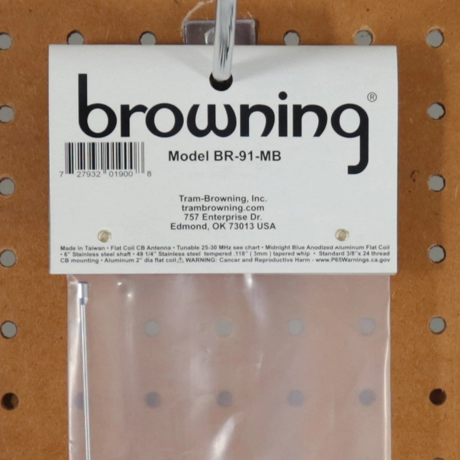 Browning 63-In. 15000-Watt Flat-Coil CB Antenna with 6-In. Shaft, BR-91, Midnight Blue - Image 3