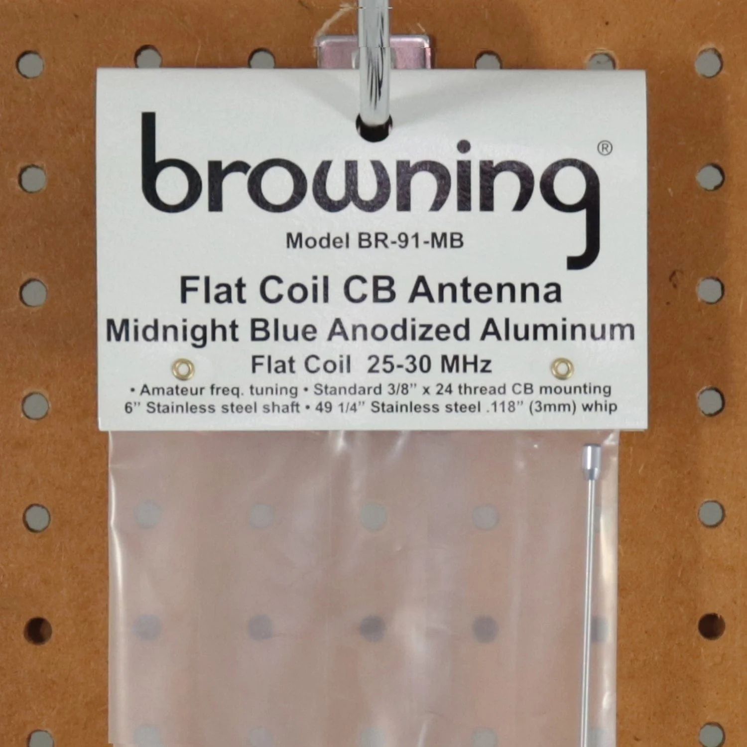 Browning 63-In. 15000-Watt Flat-Coil CB Antenna with 6-In. Shaft, BR-91, Midnight Blue - Image 4