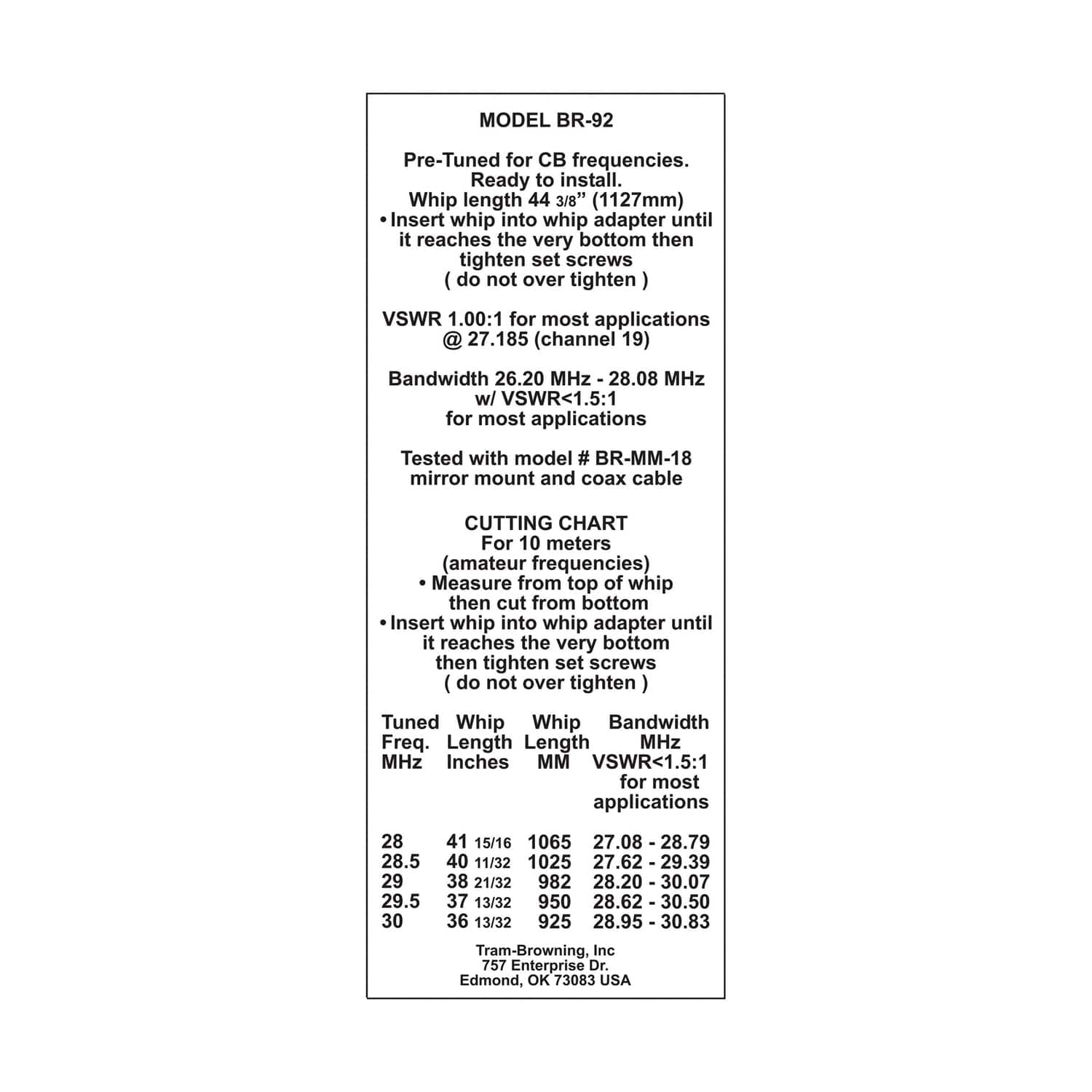Browning 68-In. 15000-Watt Flat-Coil CB Antenna with 16-In. Shaft, BR-92-BL - Image 2