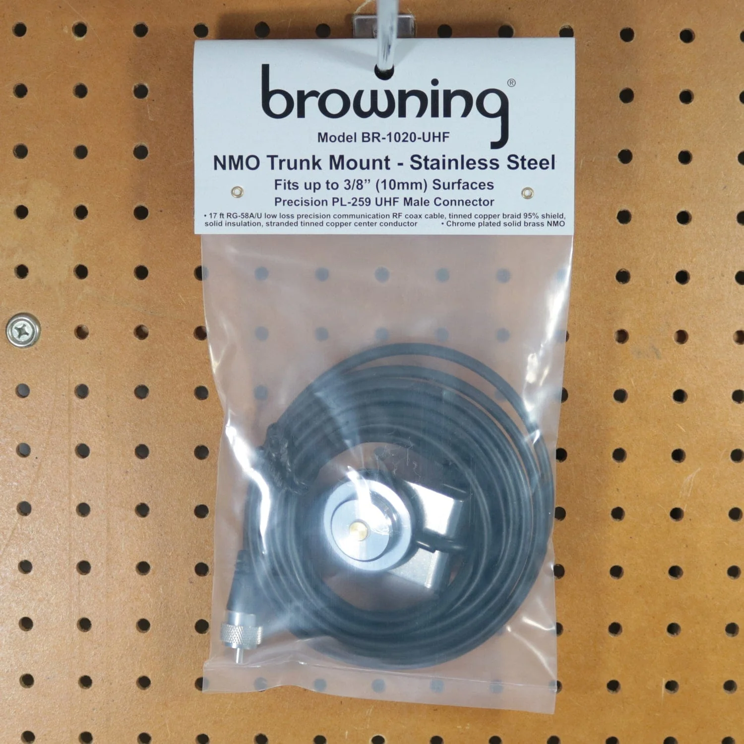Browning Adjustable NMO Trunk Mount with Preinstalled UHF PL-259 Connector, Fits up to 3/8-In. Surfaces, BR1020-UHF - Image 2