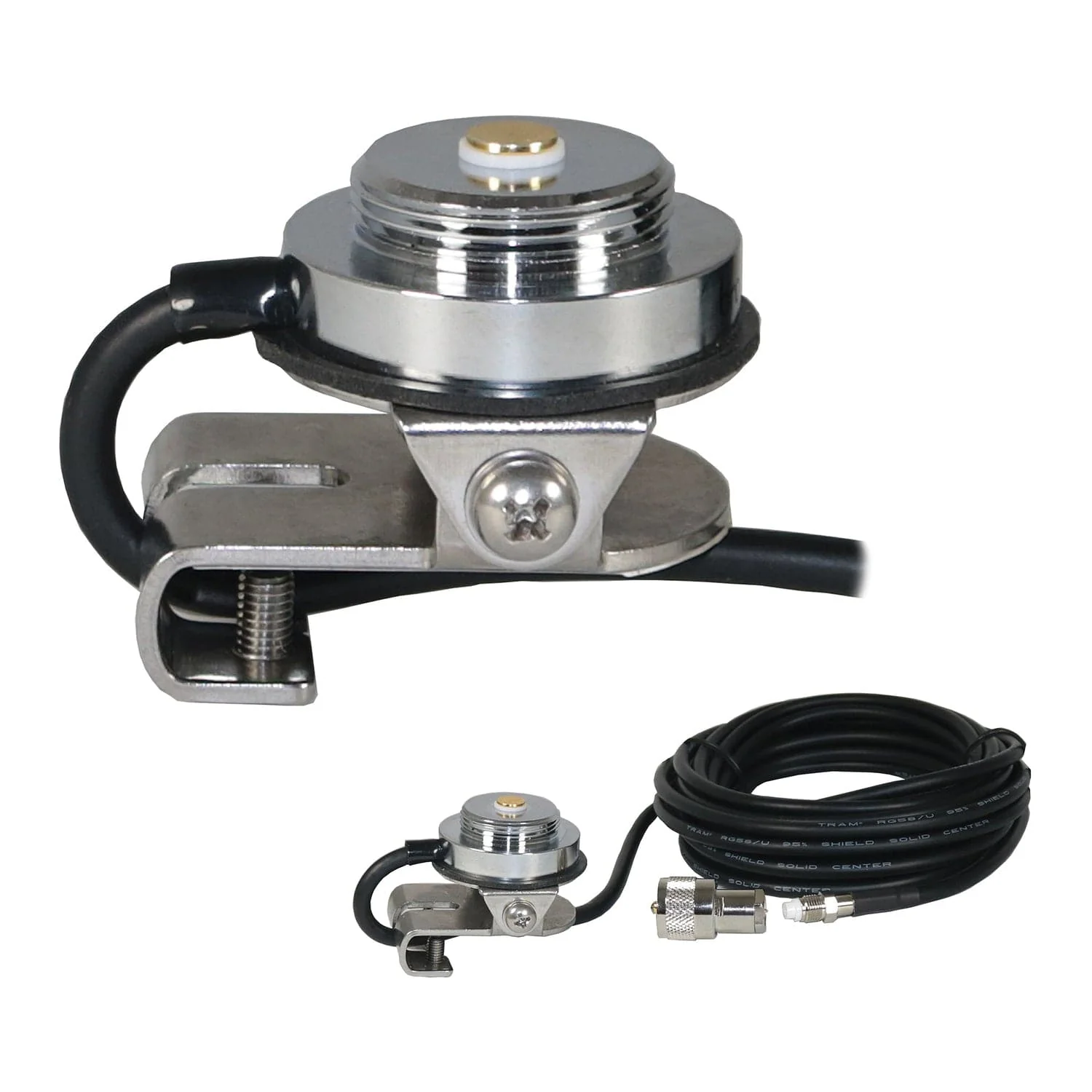 Browning Adjustable NMO Trunk Mount with Preinstalled UHF PL-259 Connector with FME-Female Attached, Fits up to 3/8-In. Surface, BR-1024-UHF
