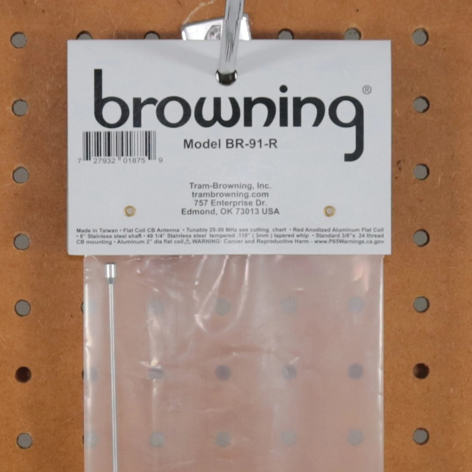 Browning BR-91 63-In. 15000-Watt Flat-Coil CB Antenna with 6-In. Shaft, Red - Image 4