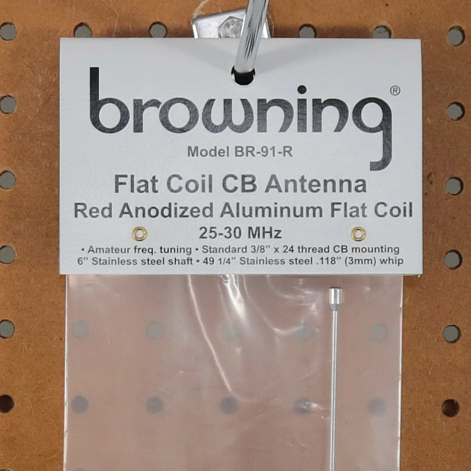 Browning BR-91 63-In. 15000-Watt Flat-Coil CB Antenna with 6-In. Shaft, Red - Image 5
