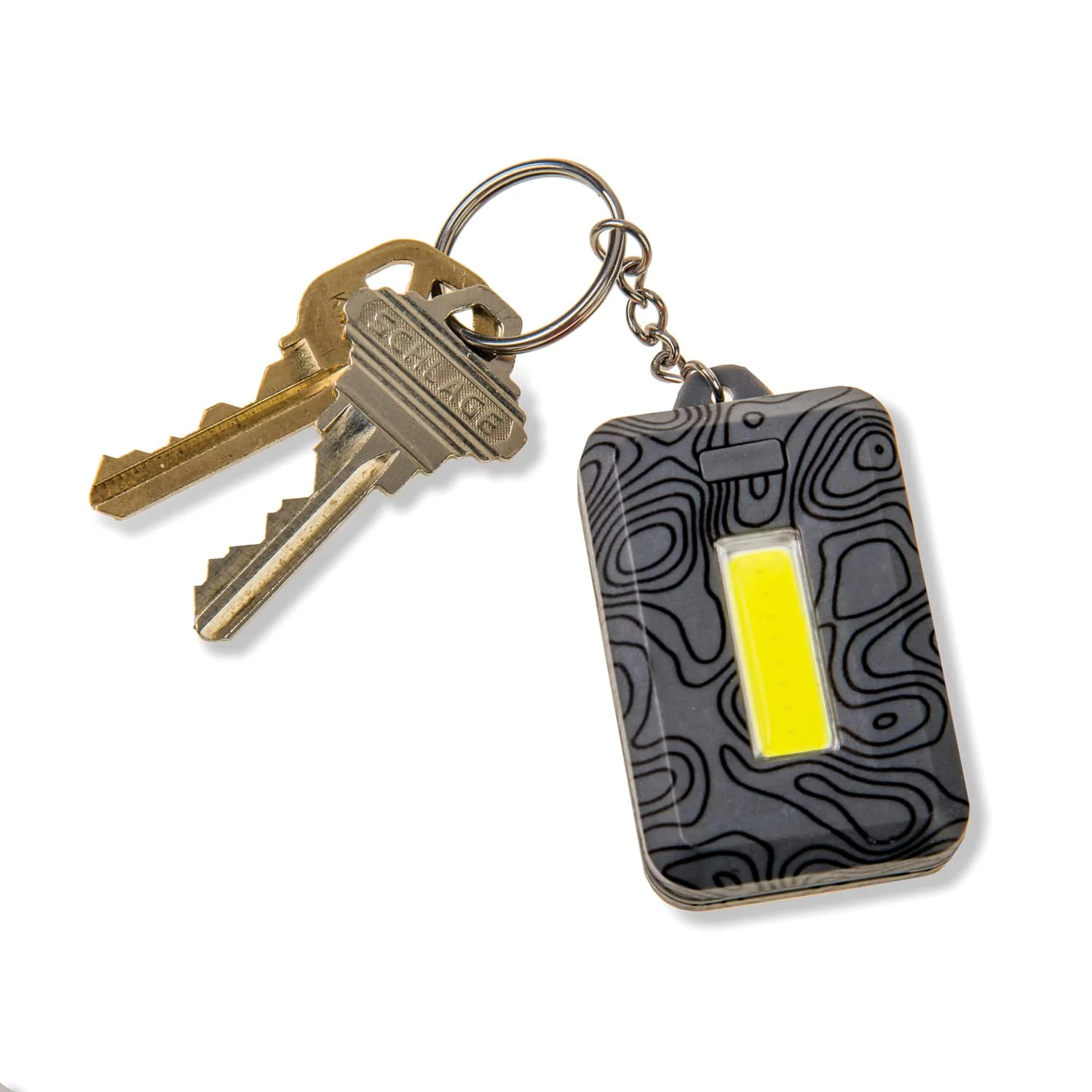 Carson 120-Lumen COB LED Keychain Flashlight with Stainless Steel Keyring, Gray, KL-10GY - Image 5