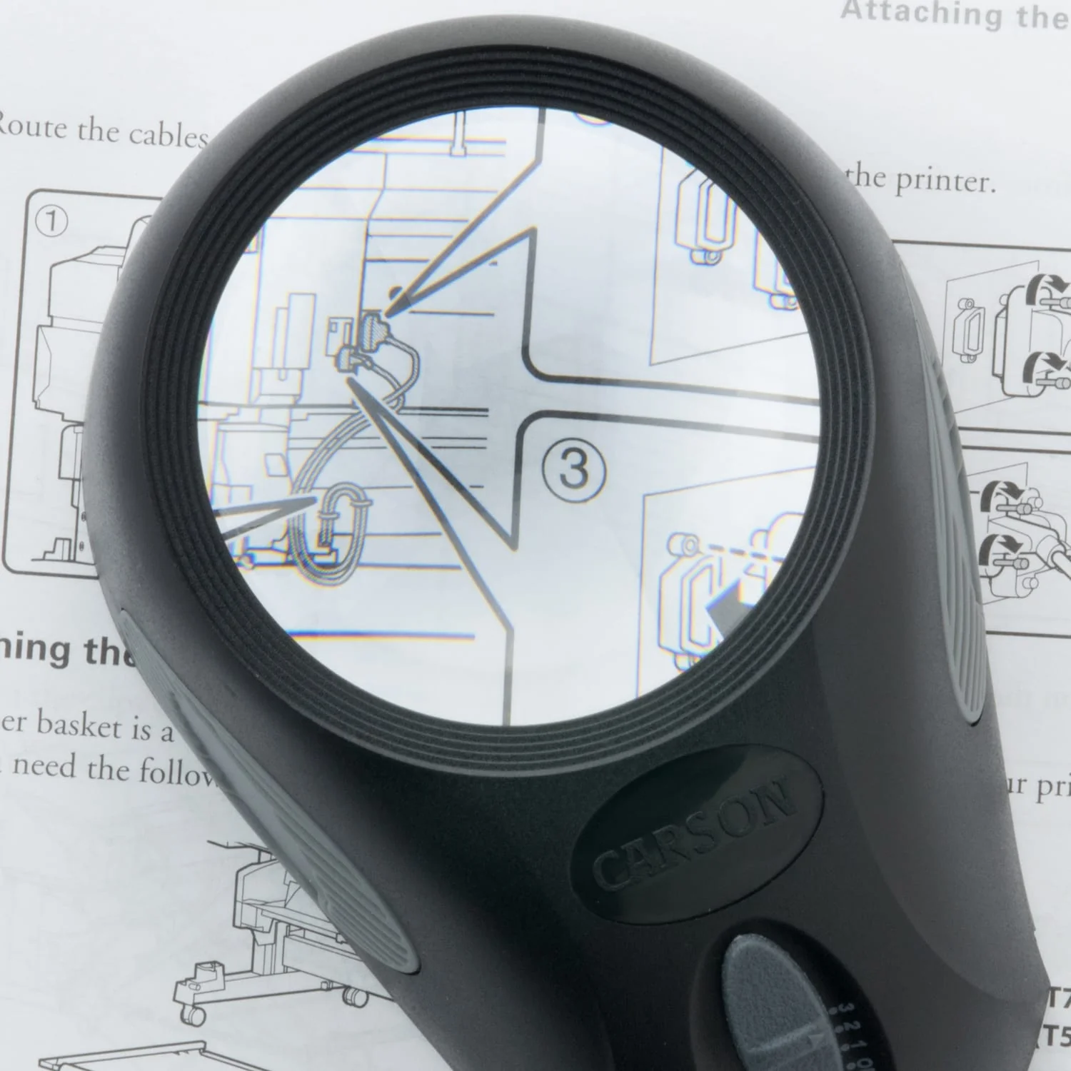 Carson LumiLoupe Ultra 5x LED Lighted Stand Loupe Magnifier with 3 Brightness Settings - Image 2