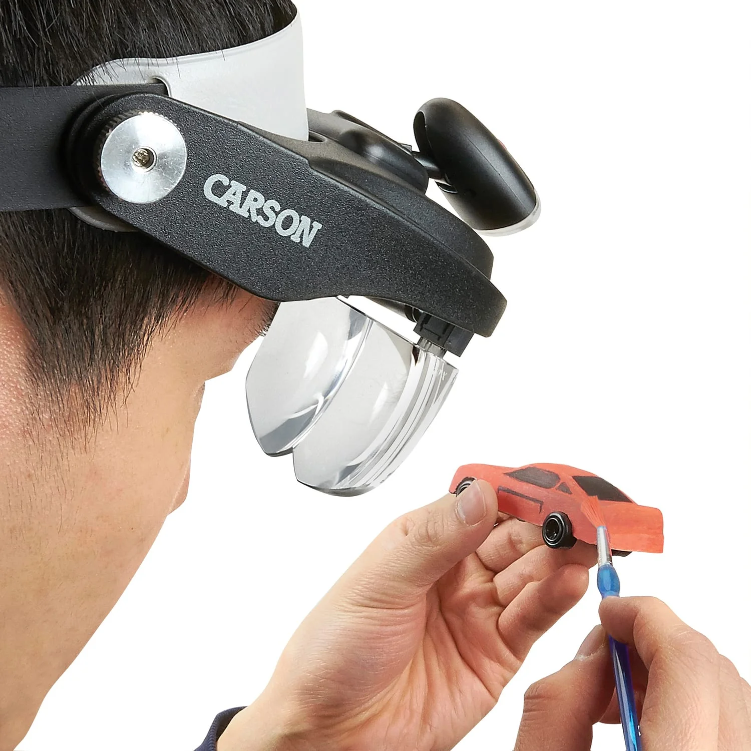 Carson MagniVisor Deluxe LED Head Visor Magnifier - Image 5