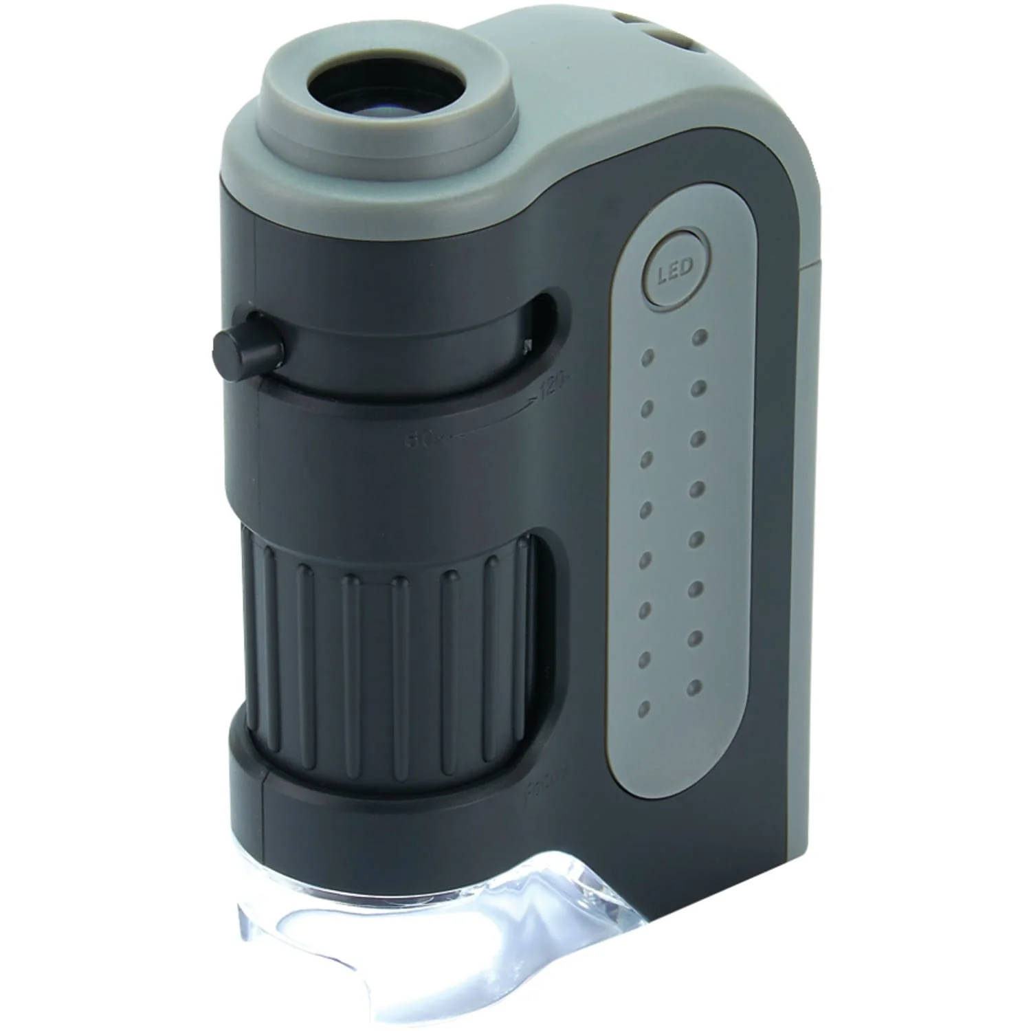 Carson MicroBrite Plus 60x–120x LED Pocket Microscope