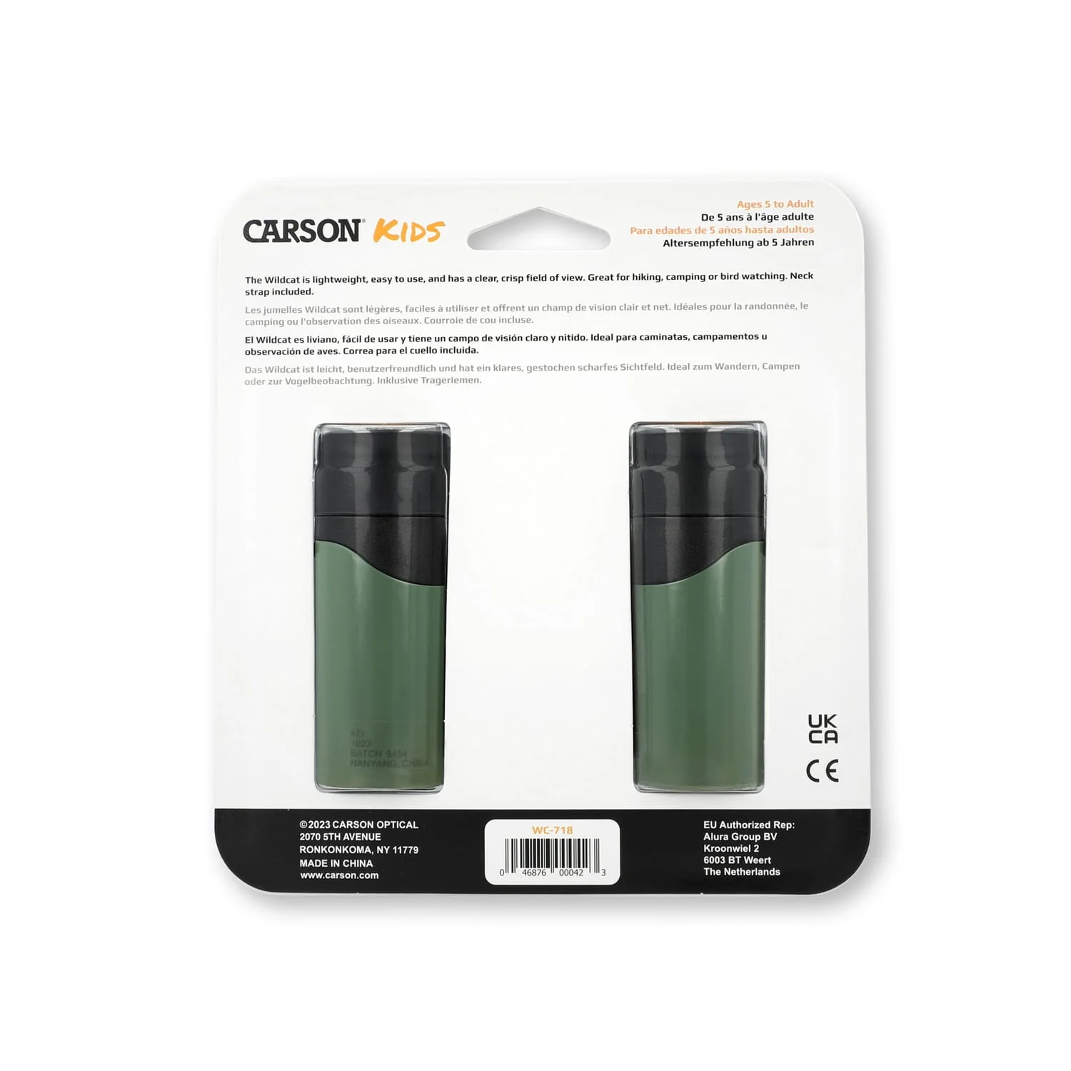 Carson Wildcat Series Kid’s 7x18-mm Lightweight HD Focus-Free Binoculars - Image 5