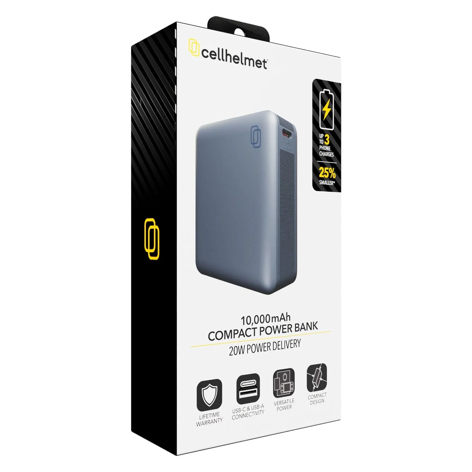 Cellhelmet 10000-mAh Portable USB-C and USB-A Power Bank with 22.5-Watt Charging, PP-223 - Image 5