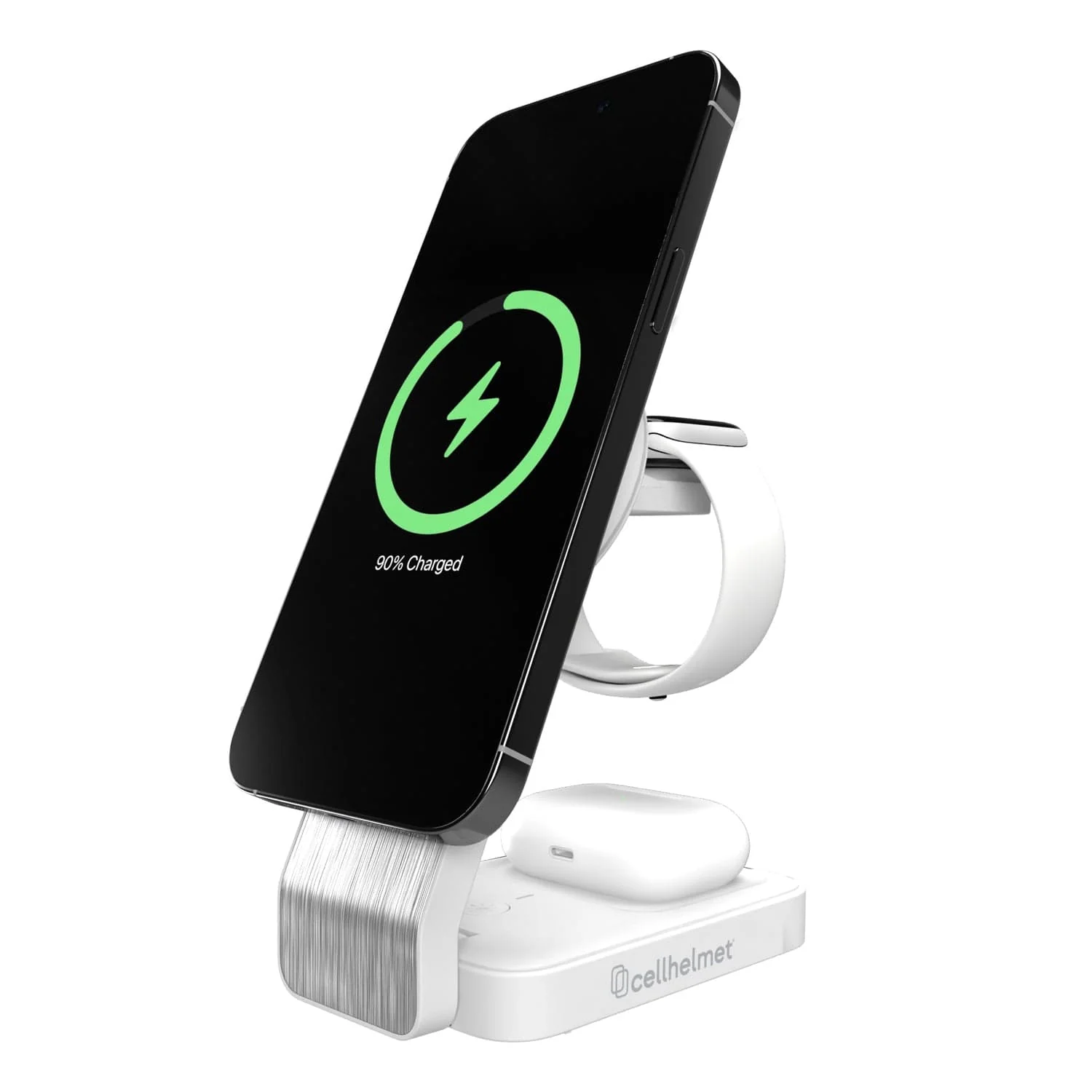 Cellhelmet 15-Watt 3-in-1 Qi Charging Stand with 3-Ft. Charging Cable - Image 2