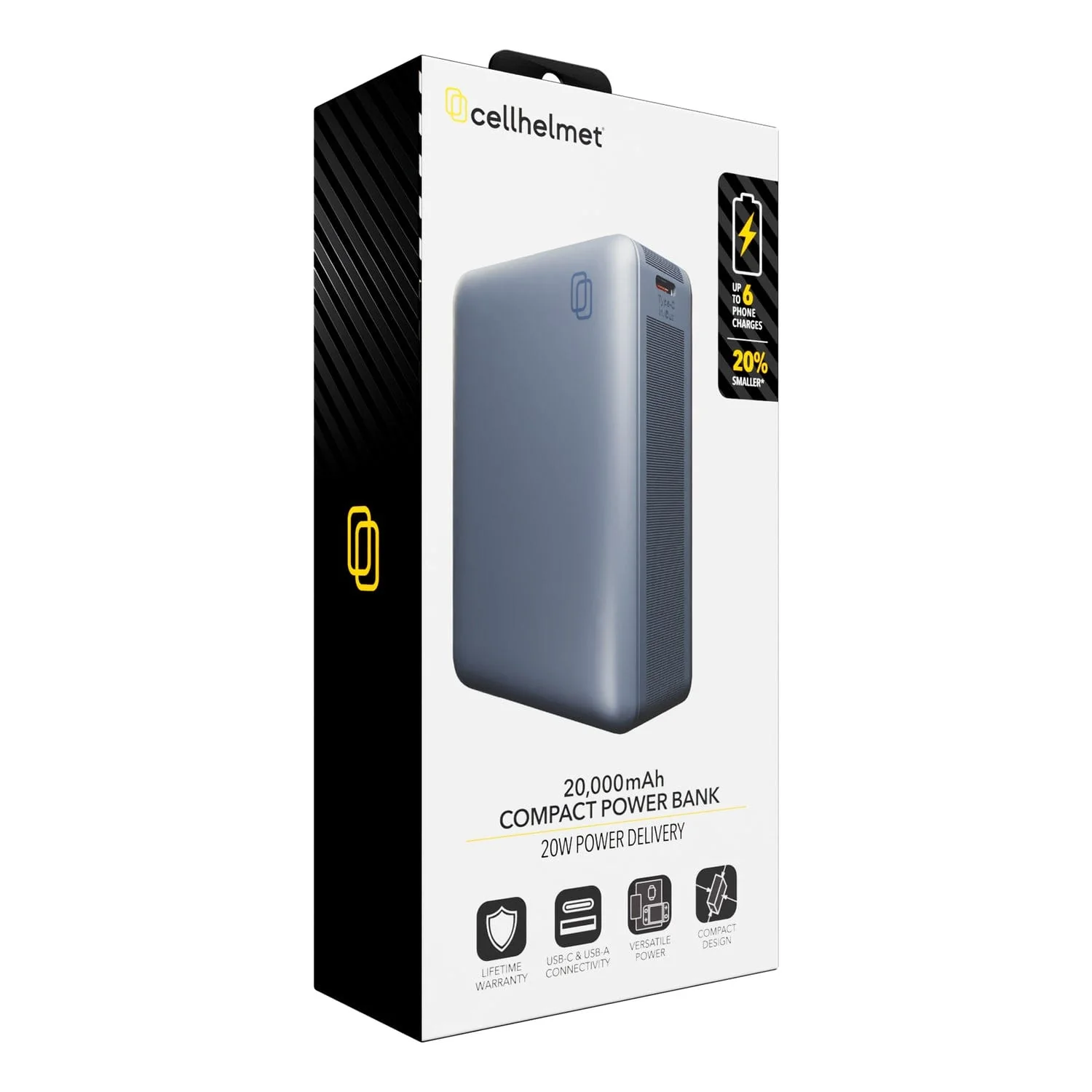 Cellhelmet 20000-mAh Portable USB-C and USB-A Power Bank with 22.5-Watt Charging, PP-224 - Image 5