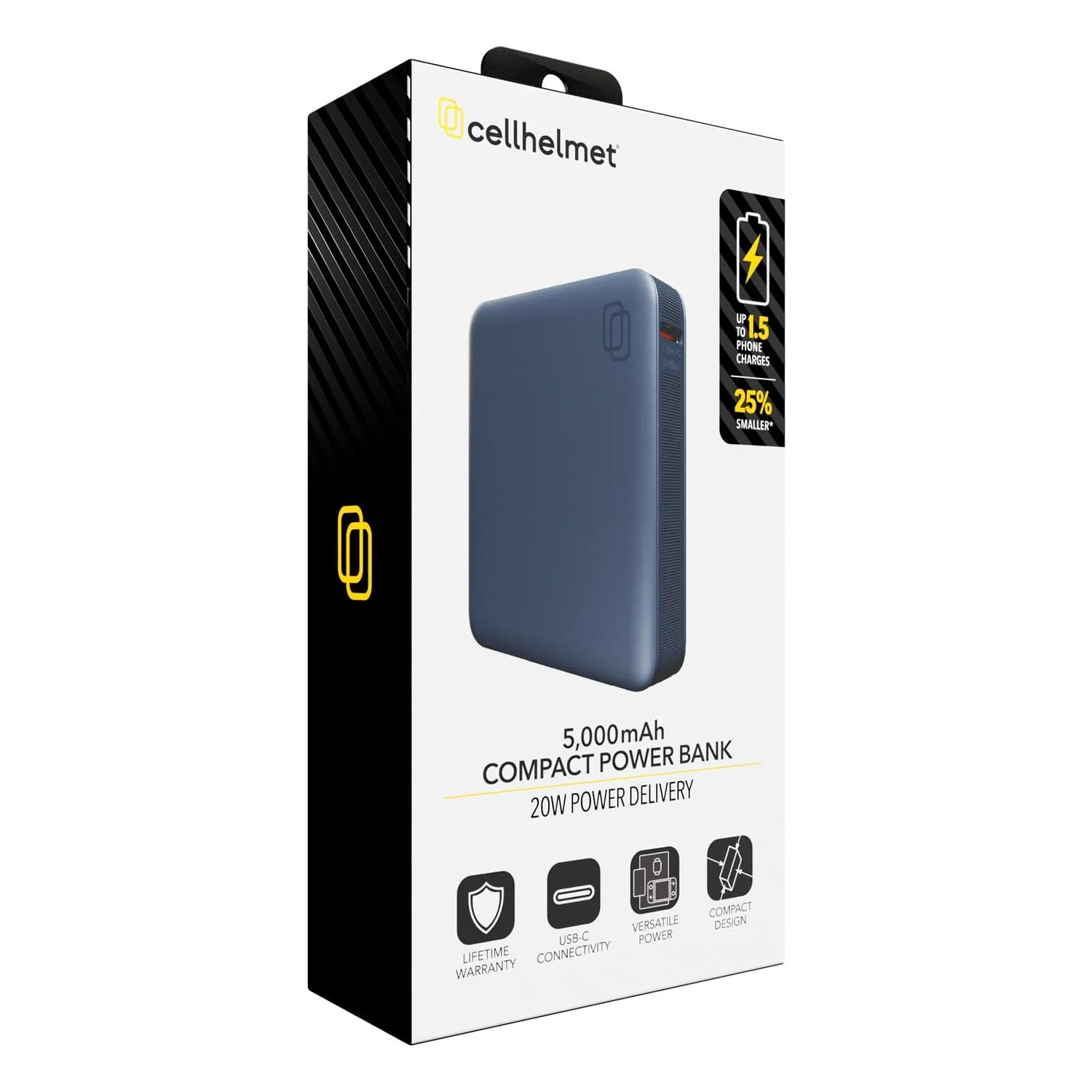 Cellhelmet 5000-mAh Portable USB-C Power Bank with 20-Watt Charging, PP-222 - Image 5