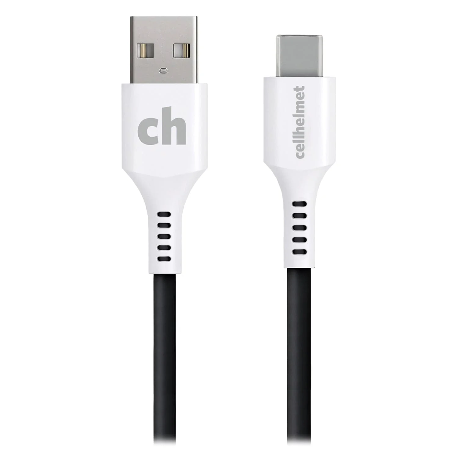 Cellhelmet Charge and Sync USB-C to USB-A Round Cable, 3 Ft.