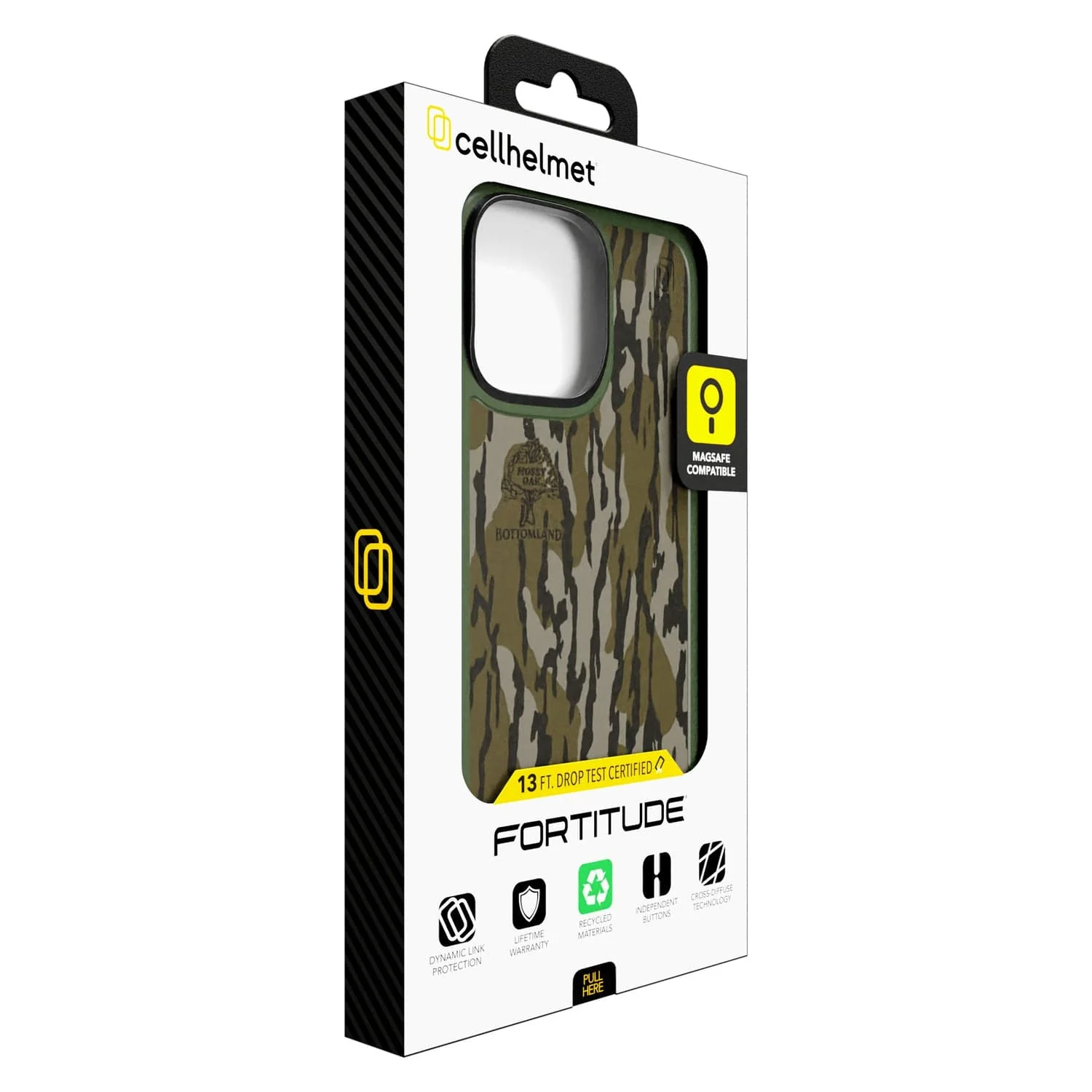Cellhelmet Fortitude Series Case, iPhone 16 Pro Max, Mossy Oak Bottomland - Image 3