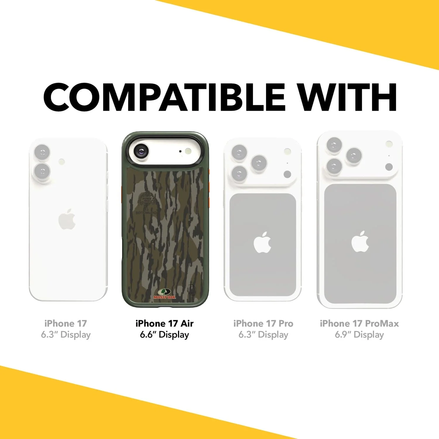 Cellhelmet Fortitude Series MagSafe-Compatible Case, iPhone 17 Air, Mossy Oak Bottomland - Image 3