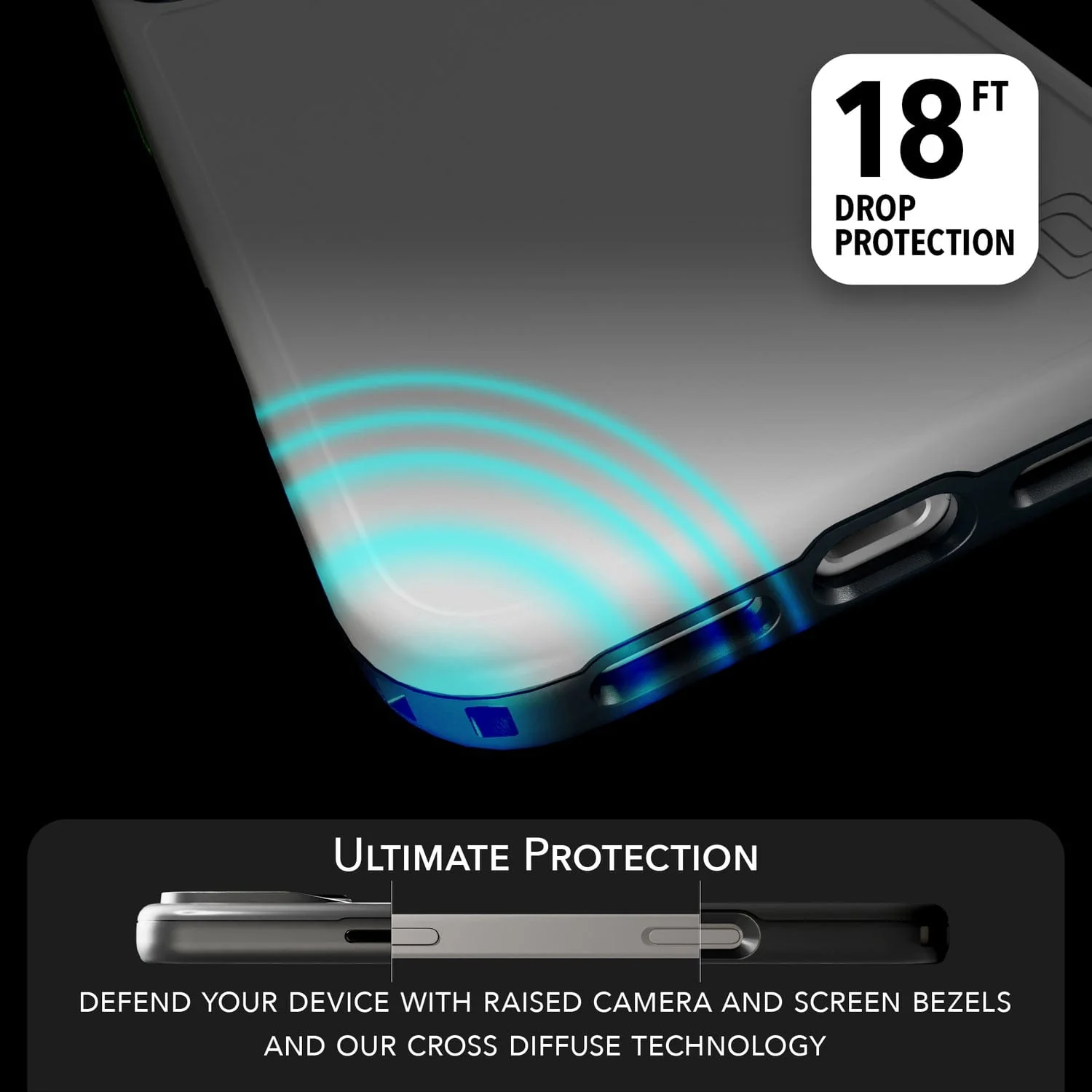 Cellhelmet Fortitude Series MagSafe-Compatible Case, iPhone 17, Hyper Slate - Image 3