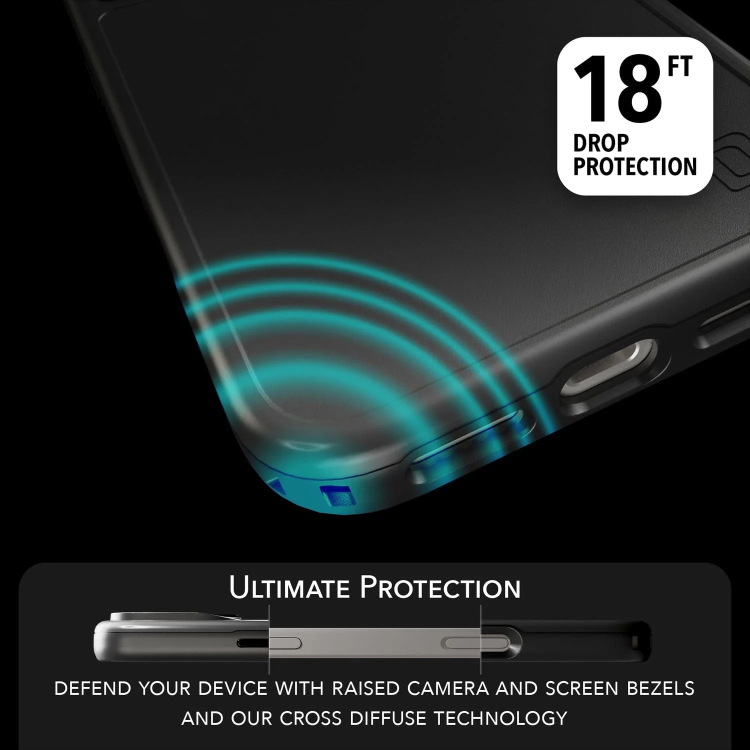 Cellhelmet Fortitude Series MagSafe-Compatible Case, iPhone 17 Pro Max, Black - Image 5