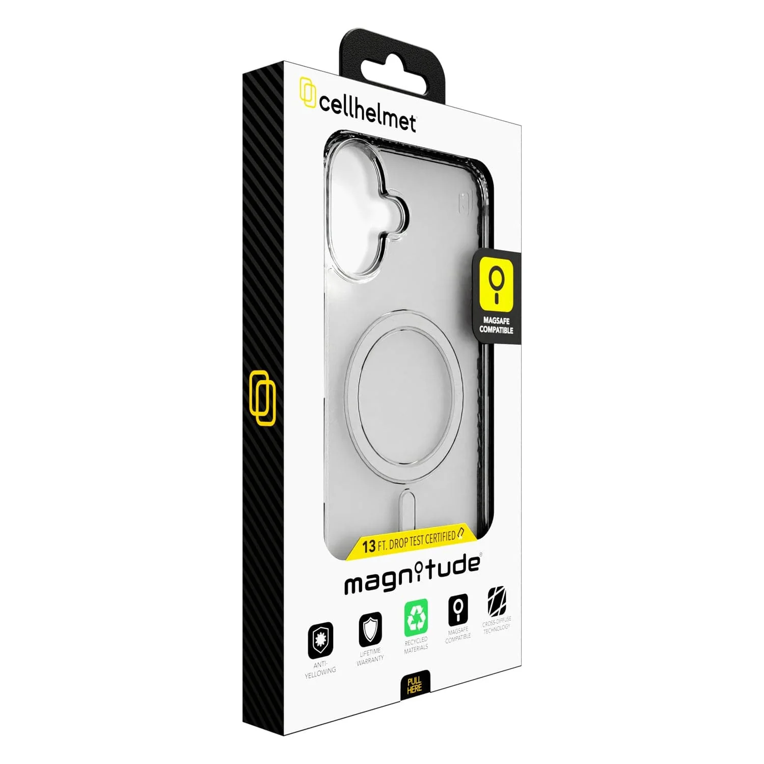 Cellhelmet Magnitude Series MagSafe-Compatible Case, iPhone 16 Plus, Crystal Clear - Image 4