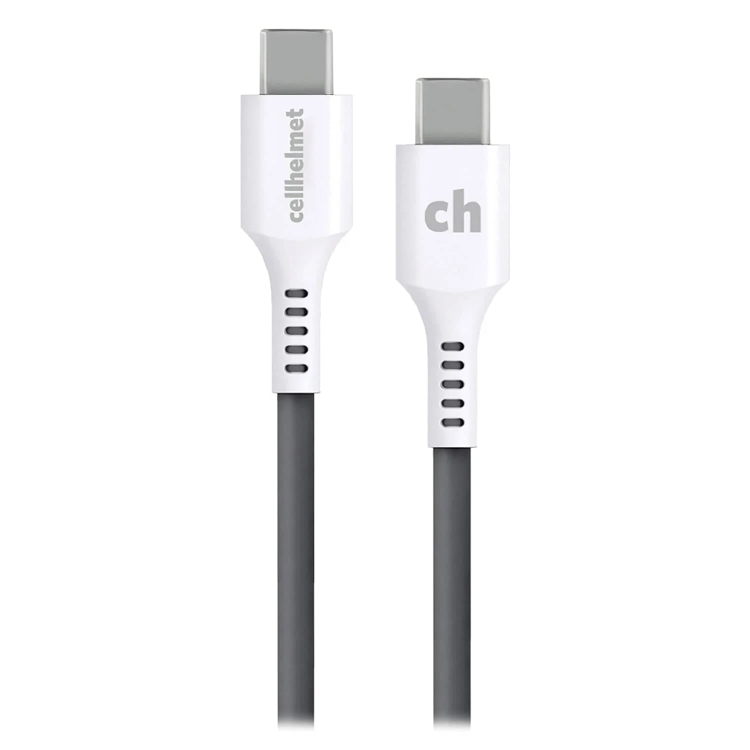 Cellhelmet USB-C to USB-C 6-Ft. Charge and Sync Round Cable, for Smartphones and Tablets, 6 Ft.