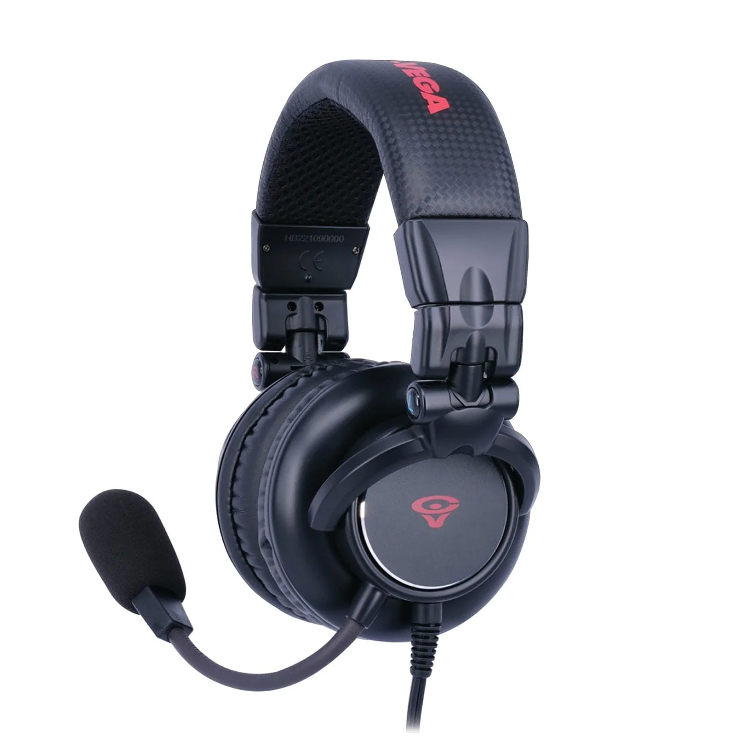 Cerwin-Vega HB Series Wired Over-Ear Professional Headphones with Mic, Fixed Coiled Cord, and PC/Mac Adapter, HB2