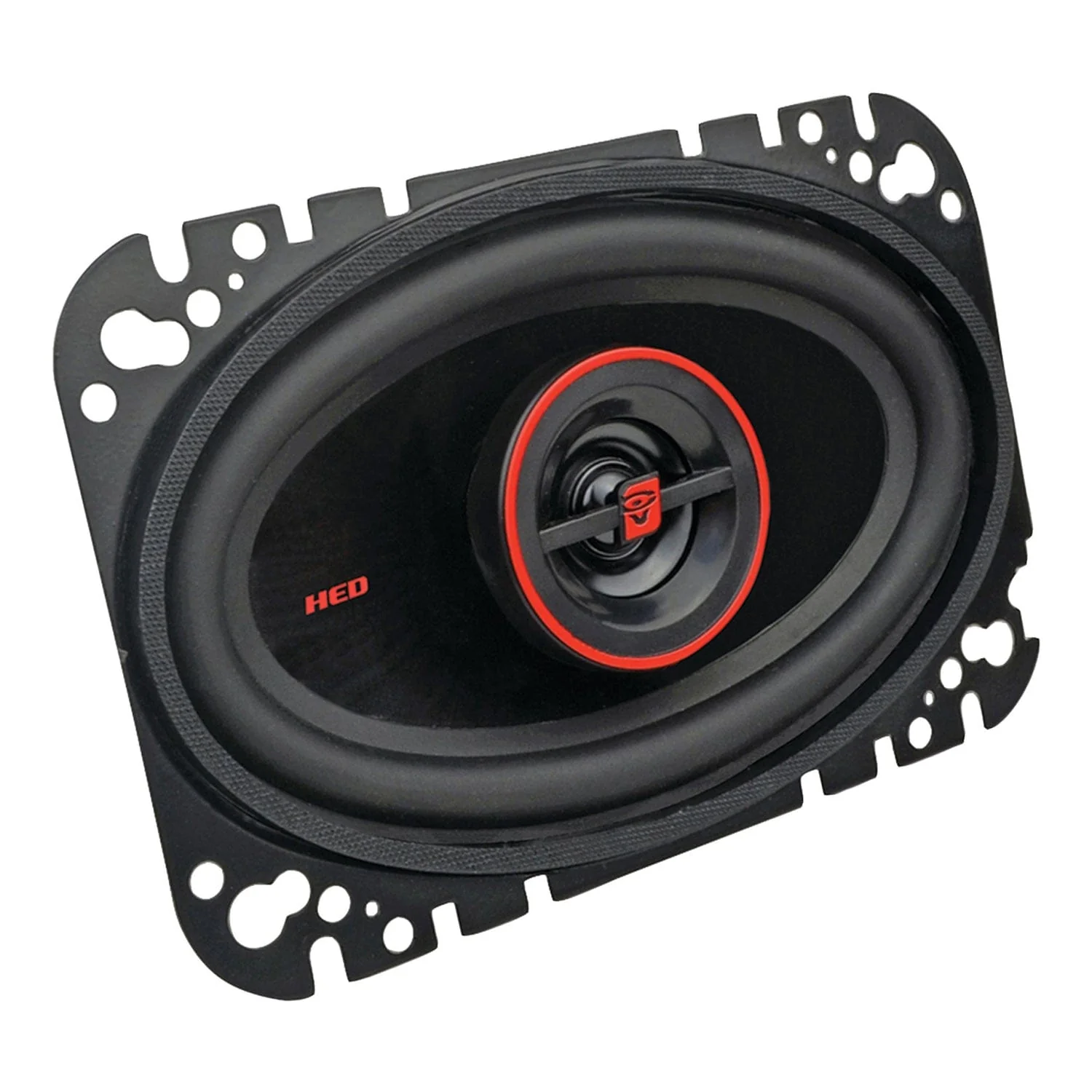 Cerwin-Vega Mobile HED Series 4-In. x 6-In. 275-Watt-Max 2-Way Coaxial Speakers, Black and Red, 2 Pack - Image 2