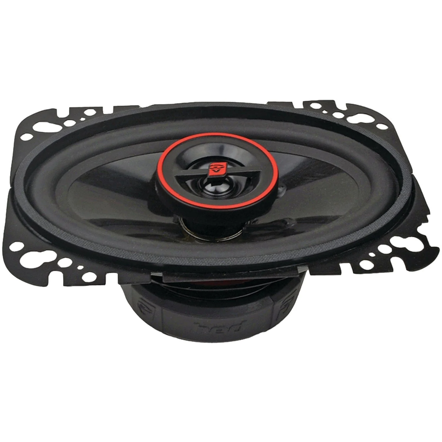 Cerwin-Vega Mobile HED Series 4-In. x 6-In. 275-Watt-Max 2-Way Coaxial Speakers, Black and Red, 2 Pack - Image 3