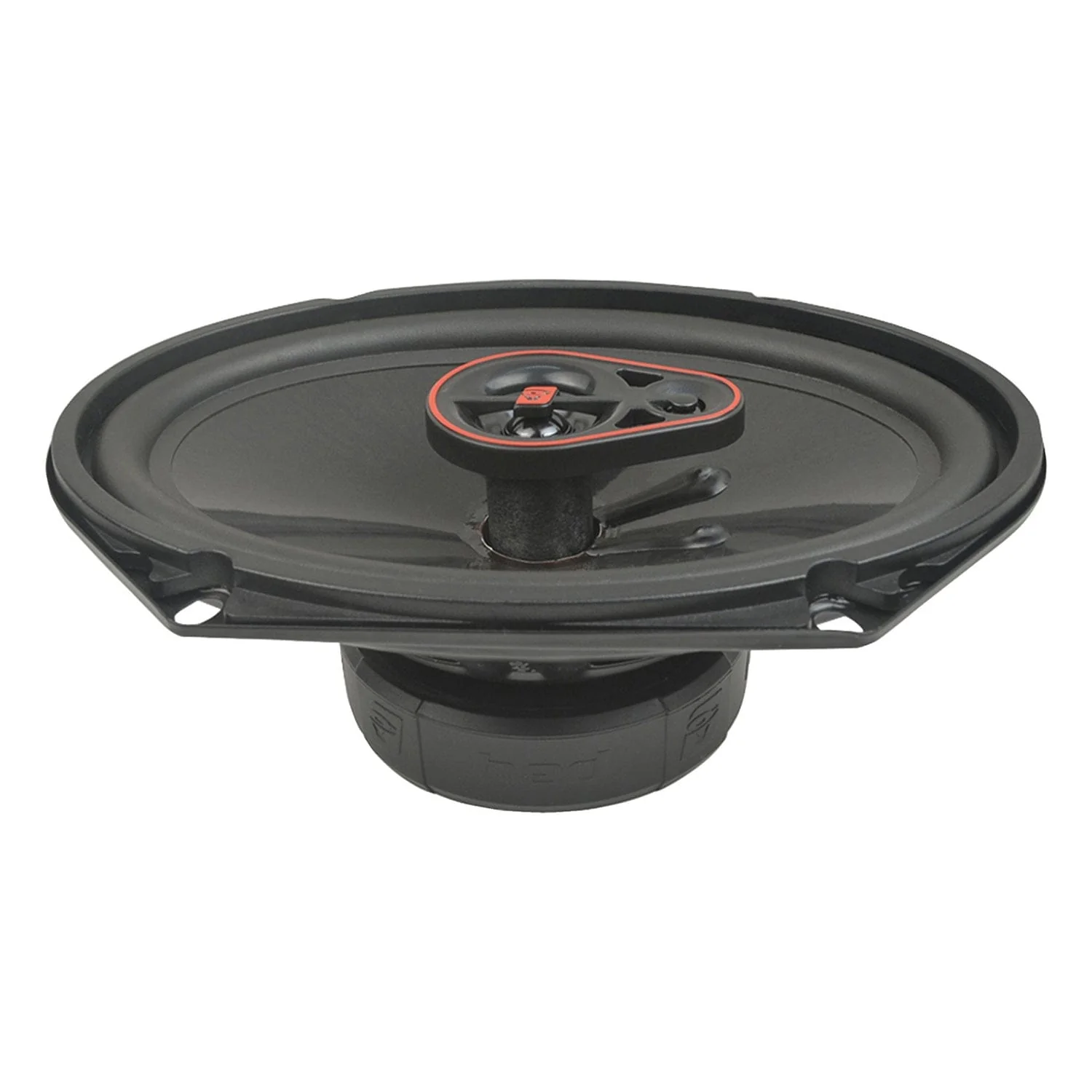 Cerwin-Vega Mobile HED Series 6-In. x 8-In. 360-Watt-Max 3-Way Coaxial Speakers, Black and Red, 2 Pack - Image 3